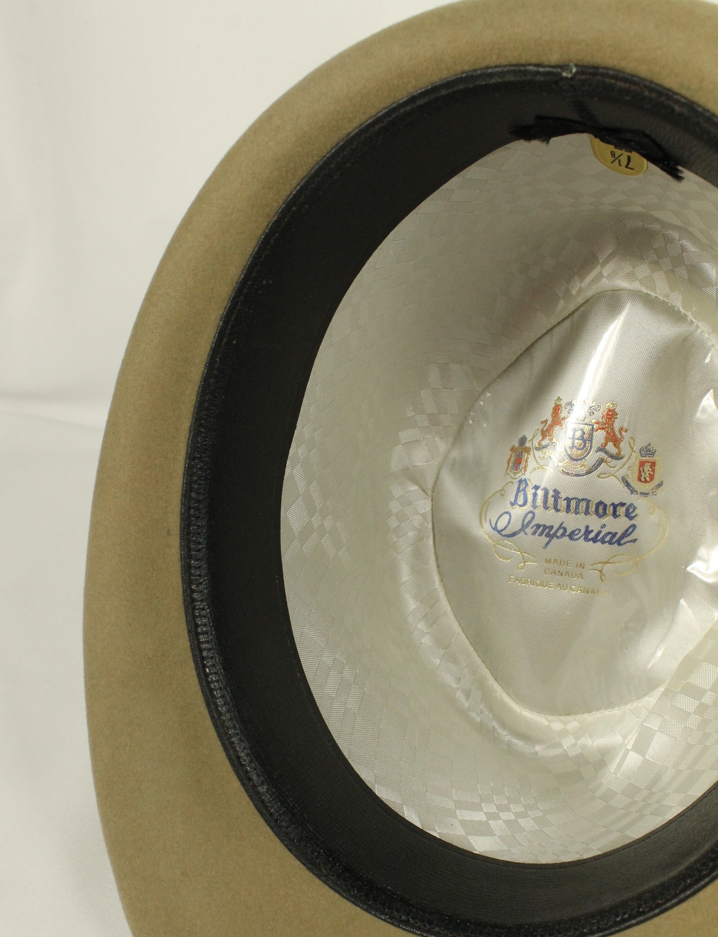 Stylish Biltmore Imperial "Tyrolean" Style Felt Hat with Feather Accent - Size 7 3/8