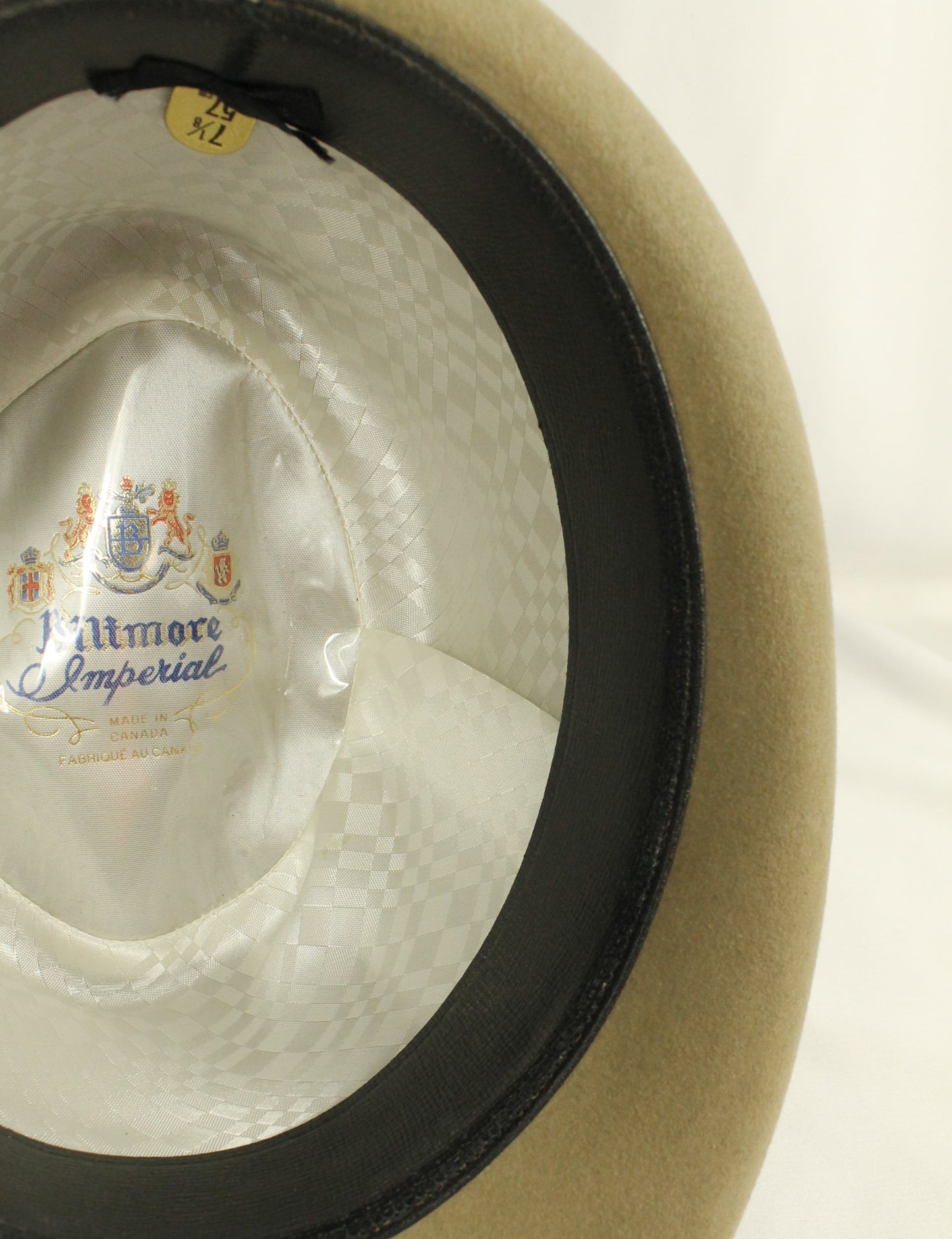 Stylish Biltmore Imperial "Tyrolean" Style Felt Hat with Feather Accent - Size 7 3/8