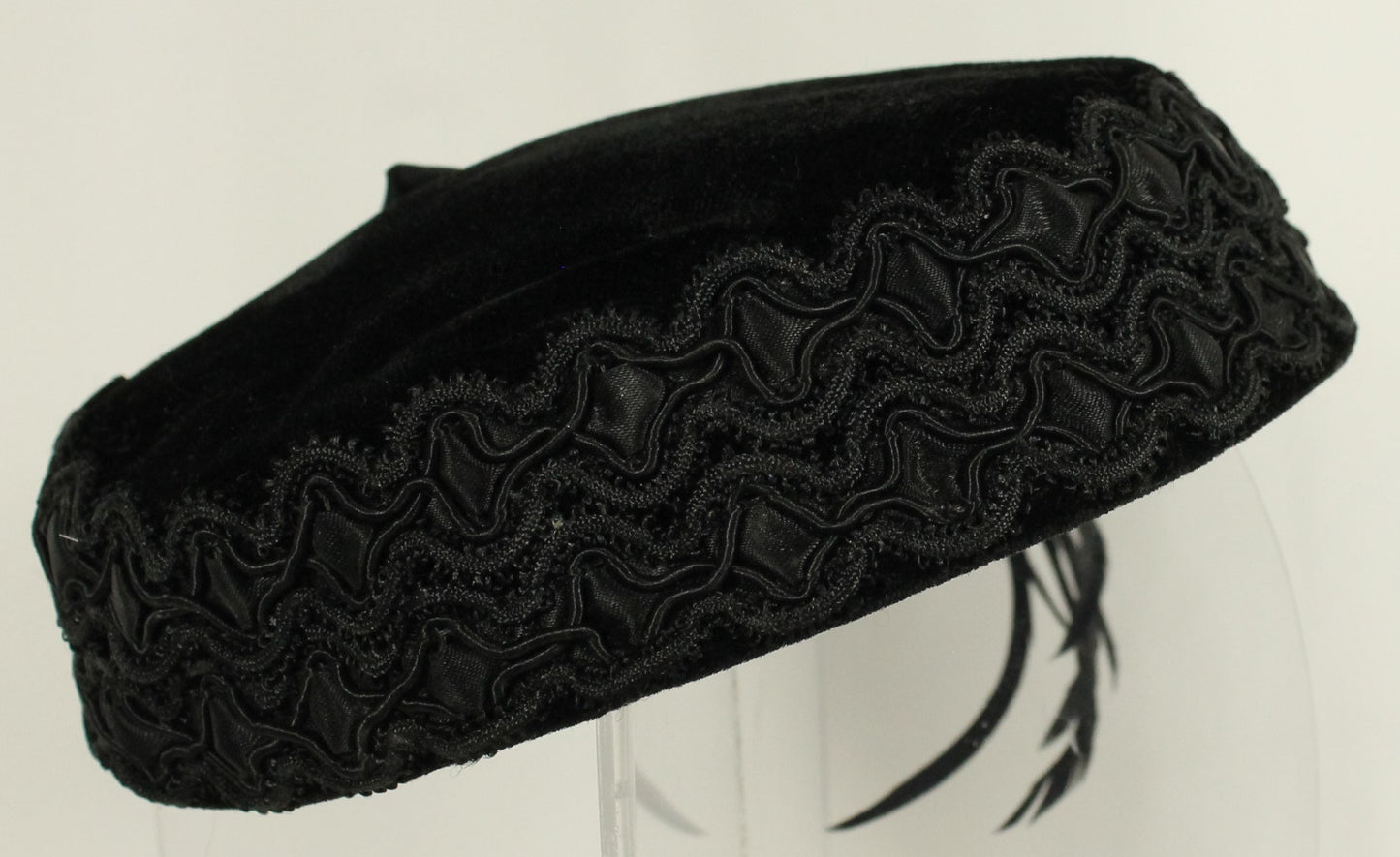 Collection of Classic Black Women's Headwear (5 Hats) - Velvet, Fascinator & Cloche