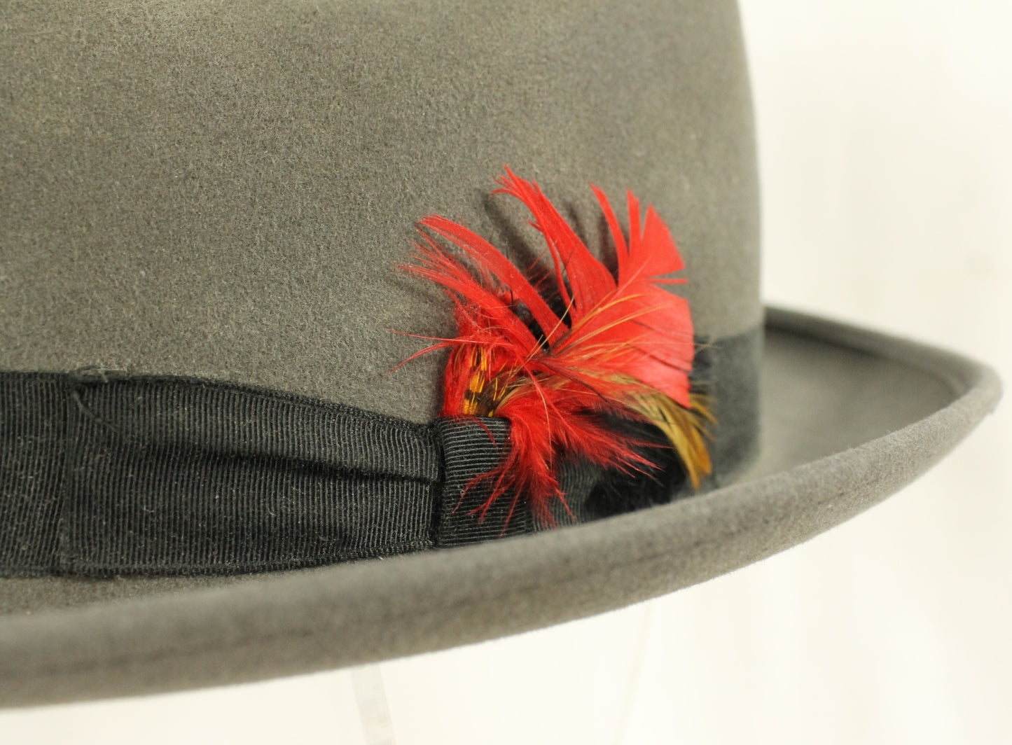 Vintage Mallory by Stetson Gray Fedora Hat – Size 7½ (60) with Original Octagonal Box