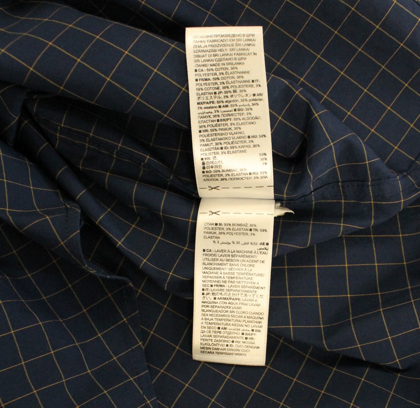Banana Republic Blue Purple Square Button-Down Men's Medium