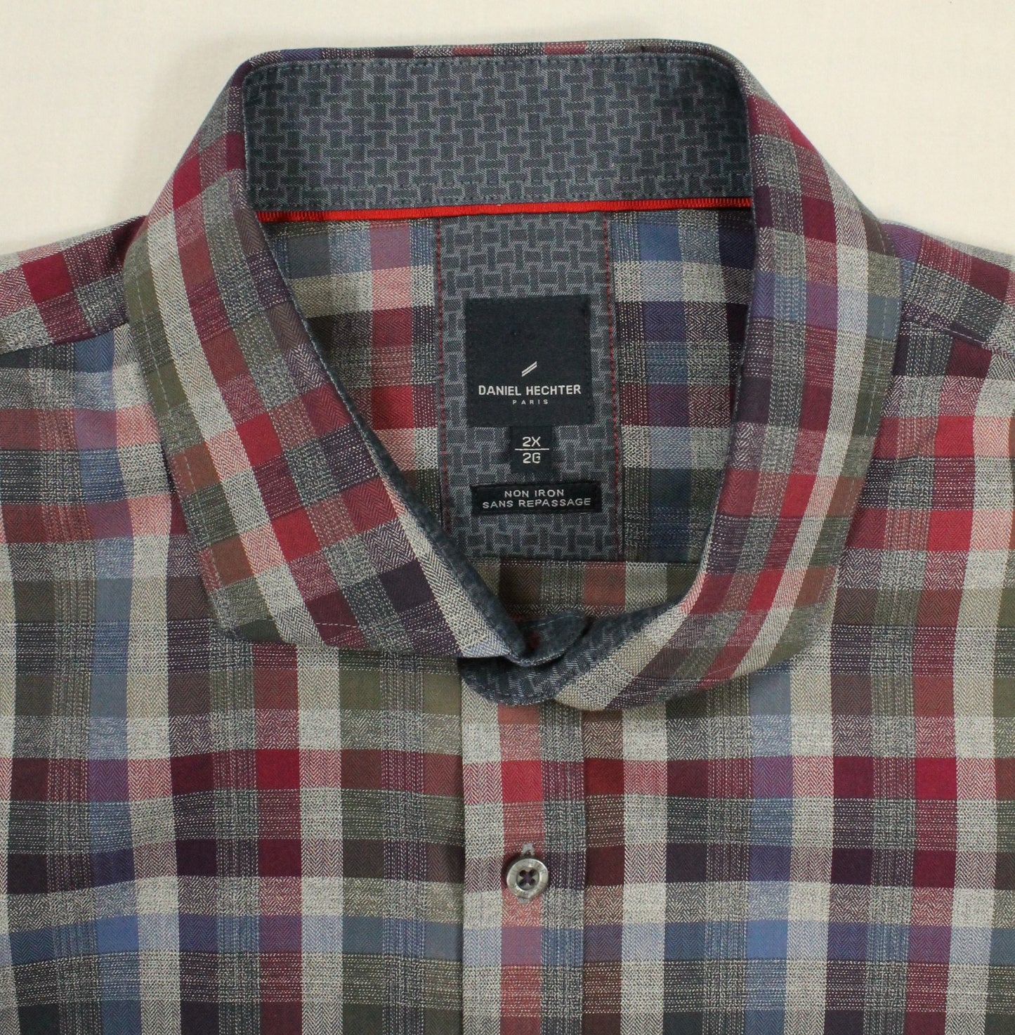 Daniel Hechter Tartan/Plaid Button-Down Shirt Men's 2X