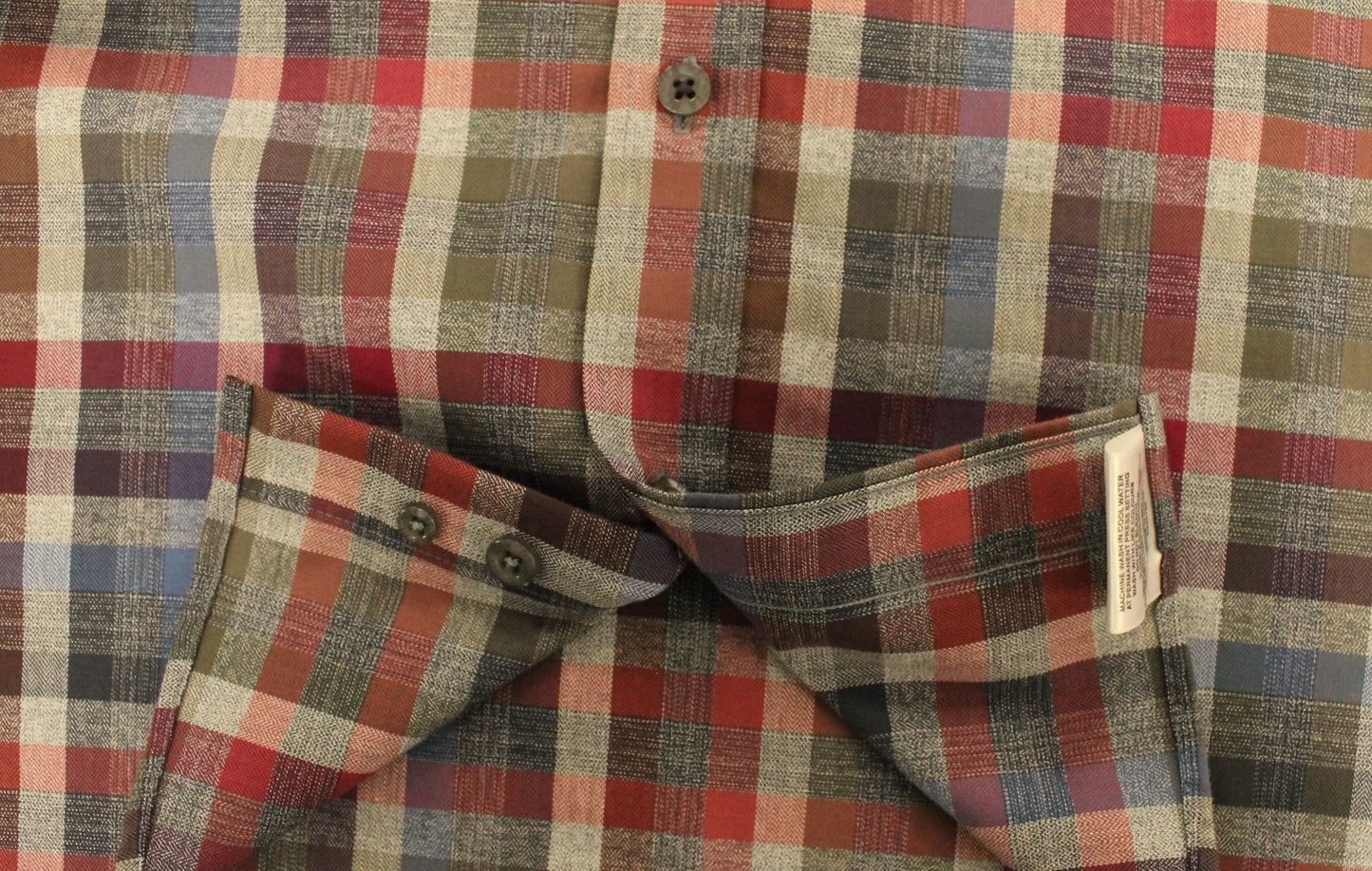 Daniel Hechter Tartan/Plaid Button-Down Shirt Men's 2X