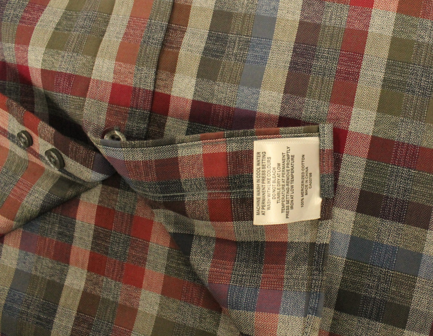 Daniel Hechter Tartan/Plaid Button-Down Shirt Men's 2X