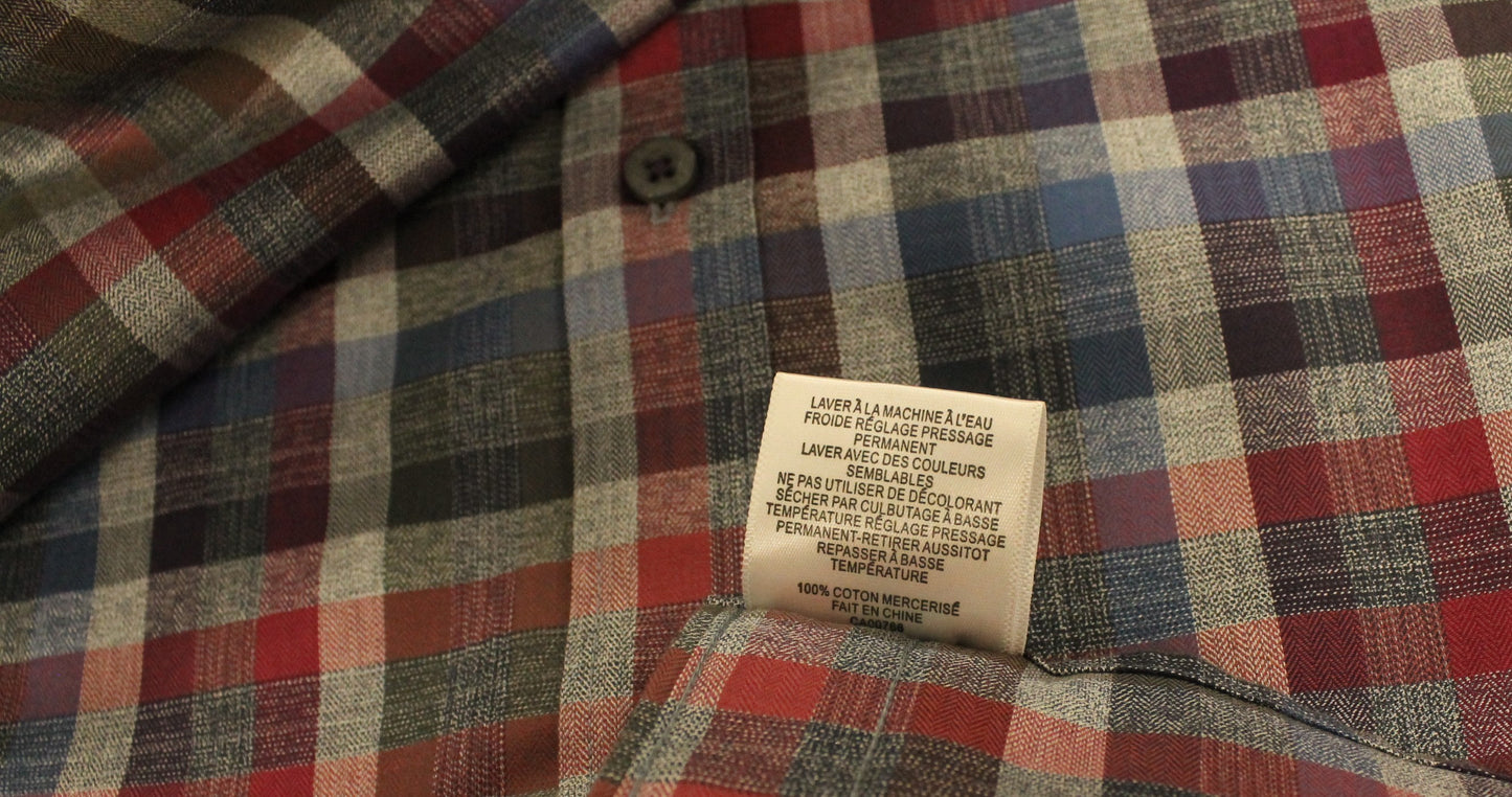 Daniel Hechter Tartan/Plaid Button-Down Shirt Men's 2X