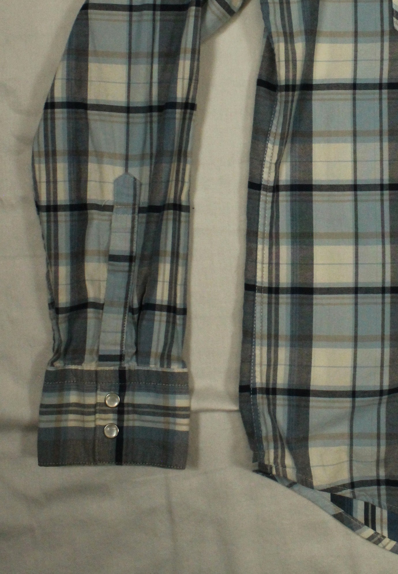 Levi's Blue Plaid Button-Down Shirt Men's Large