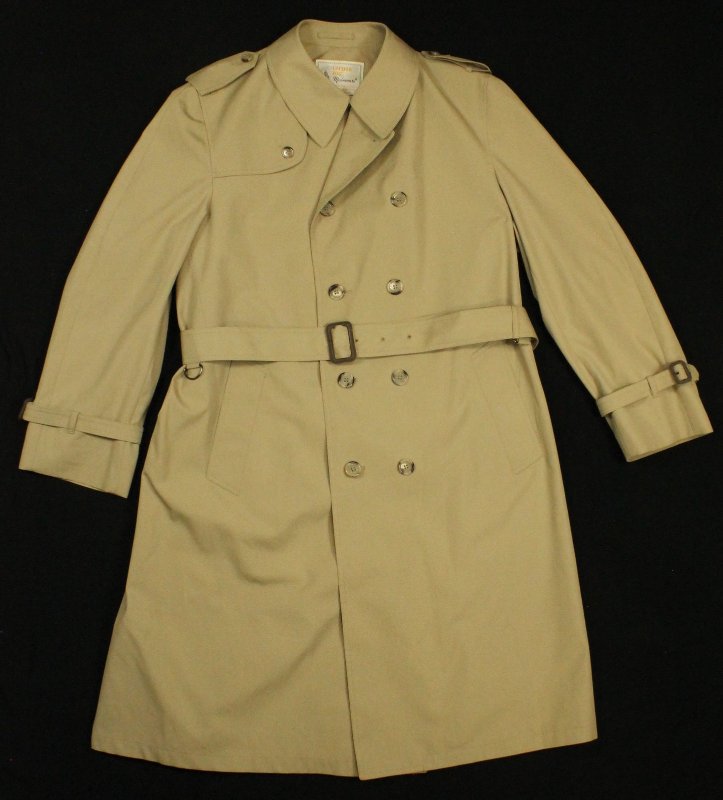 Vintage Men's London Fog Maincoats Trench Size 48 Tall