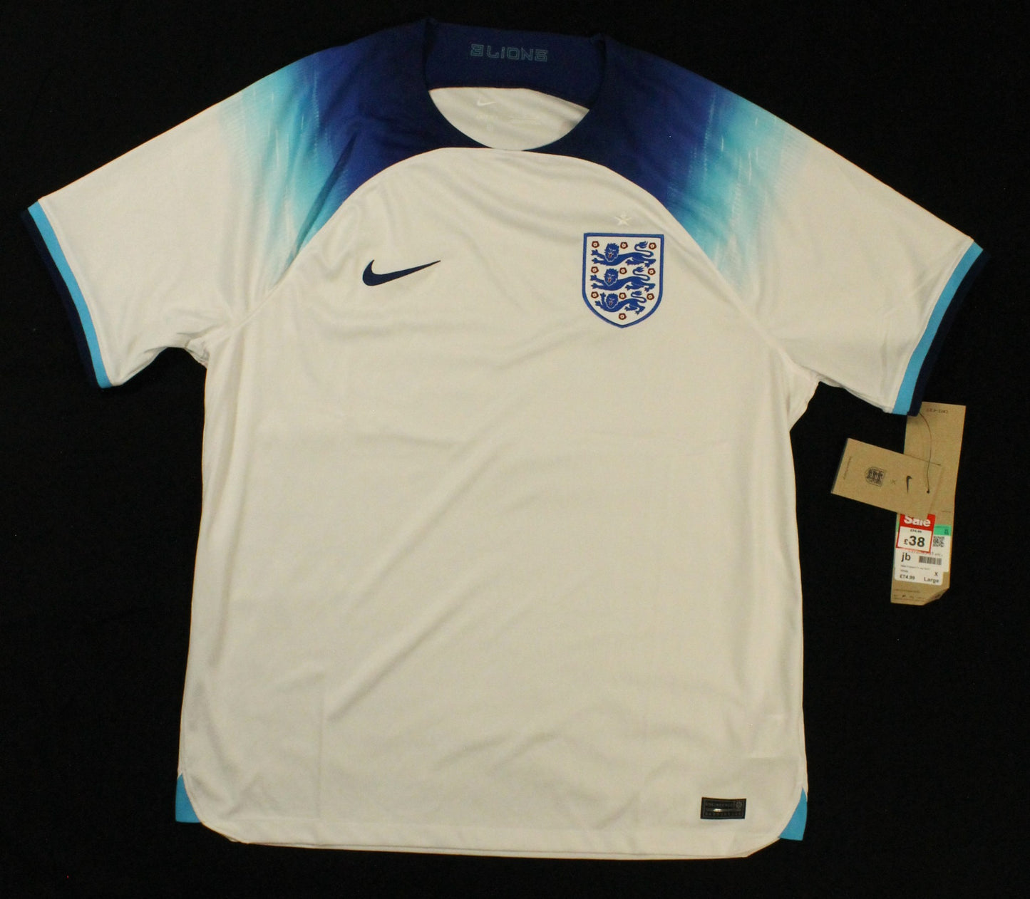 England SSN31 Soccer Jersey Size XL