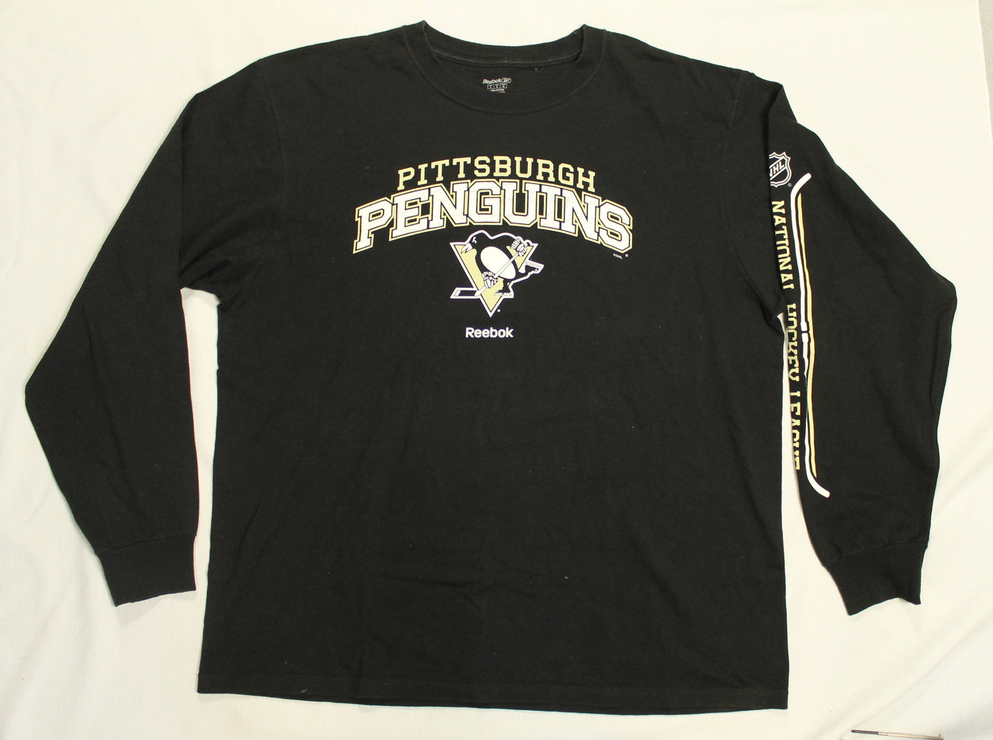 Reebok Pittsburgh Penguins Long Sleeve Shirt Men's Large