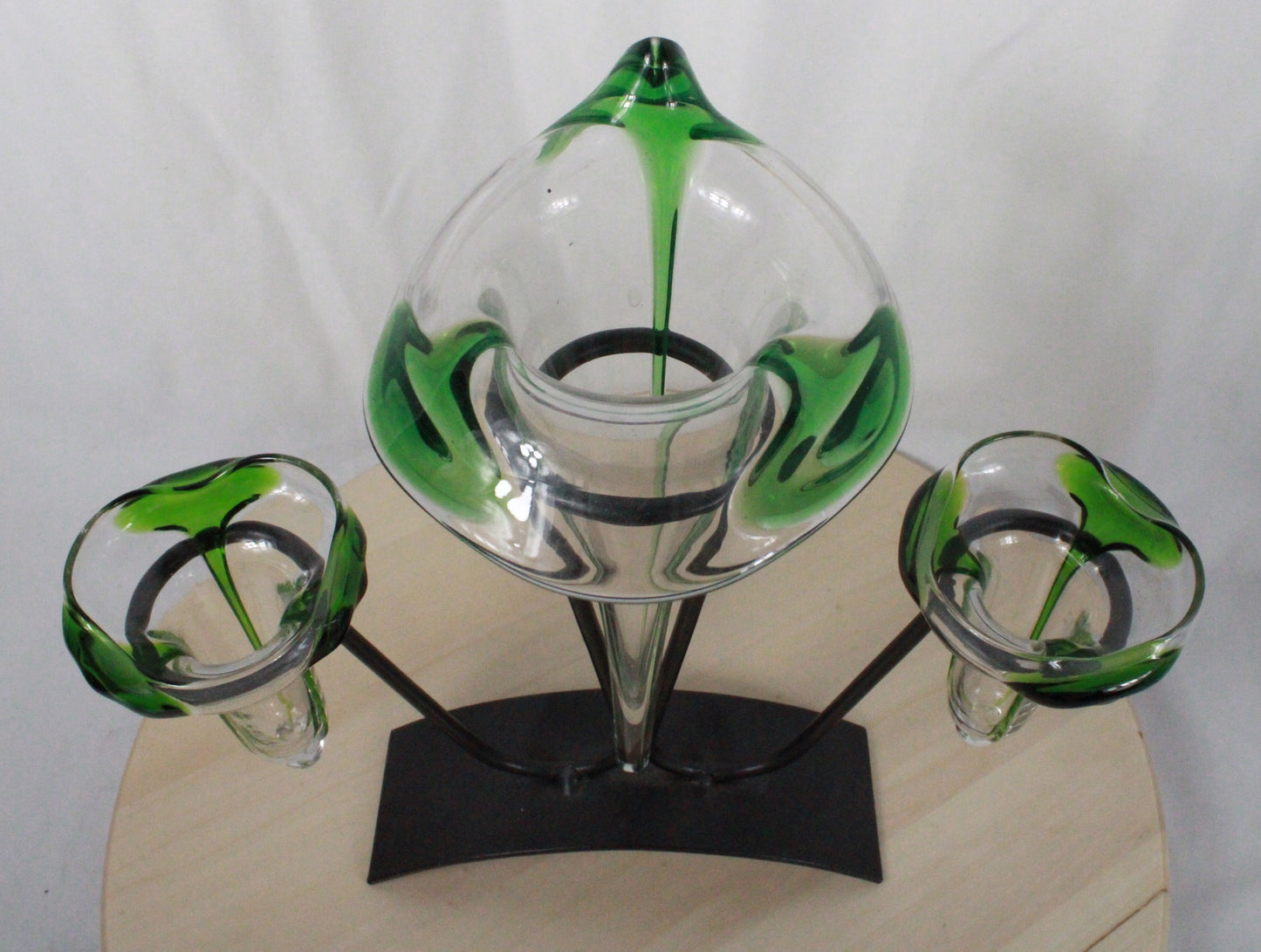 Antique Stuart & Sons Art Nouveau Glass Epergne Centerpiece