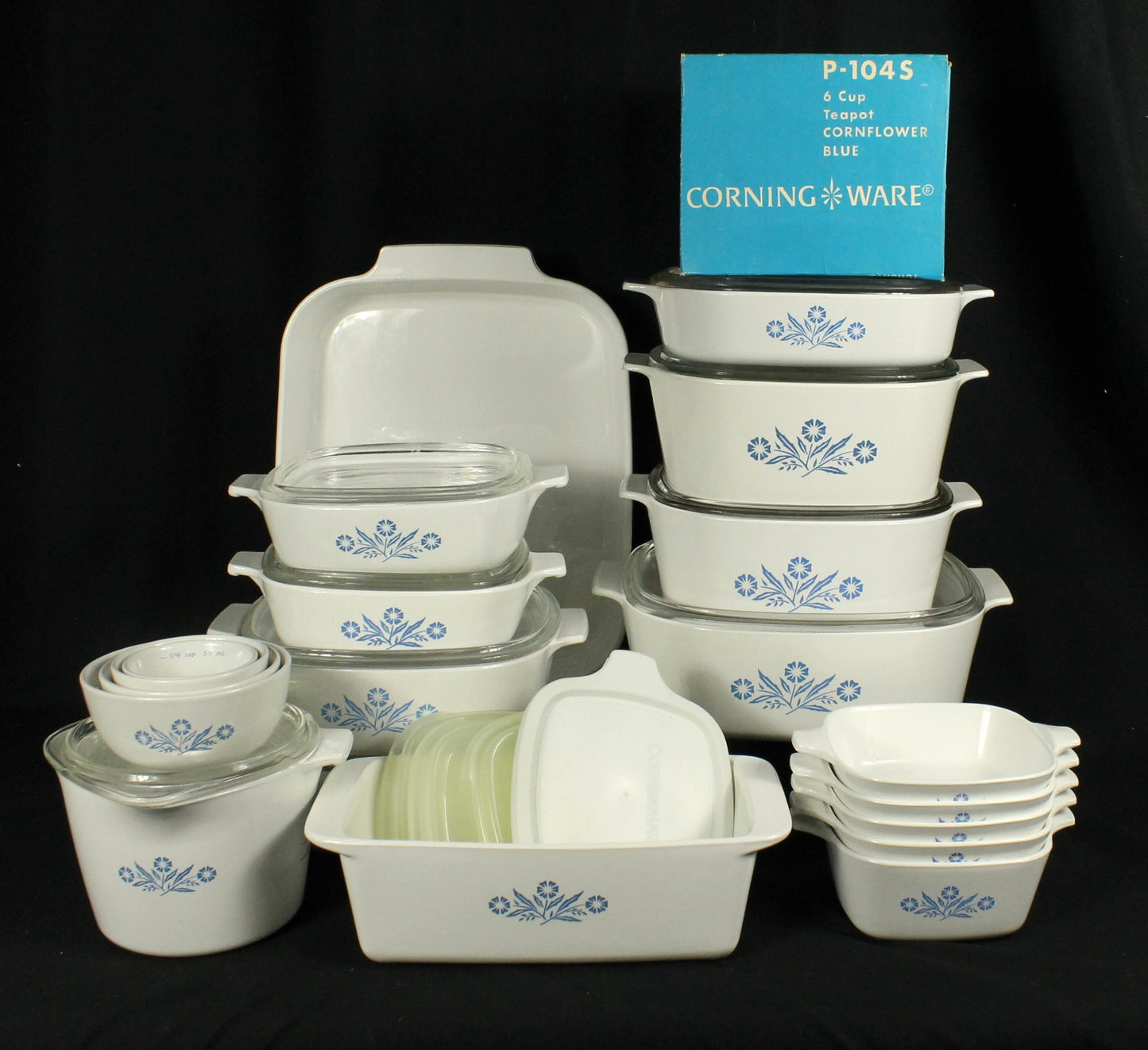 Corning Ware Blue Cornflower 18pc Set