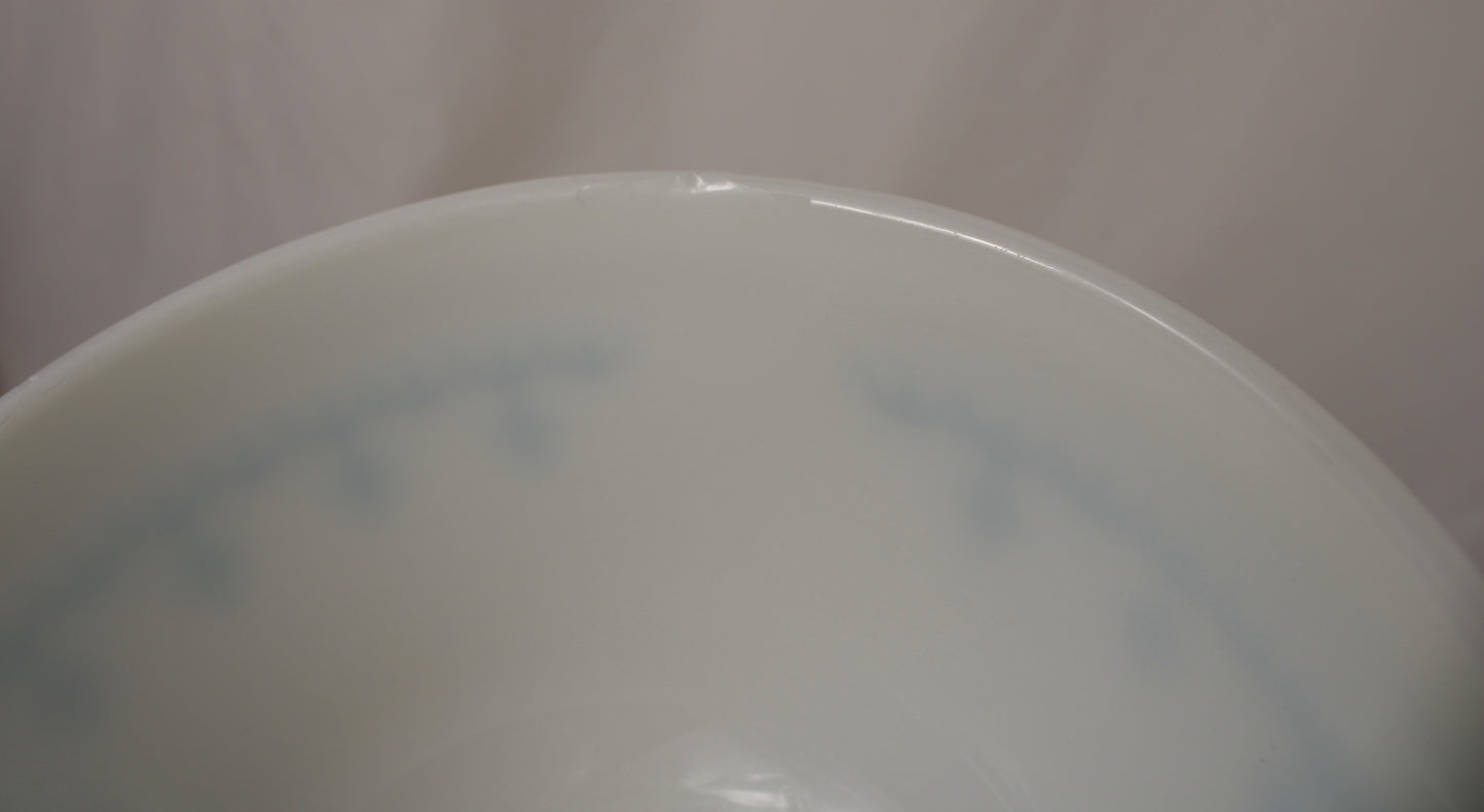 Vintage Pyrex Snowflake Blue Mixing Bowl Set (Models 401 & 402)