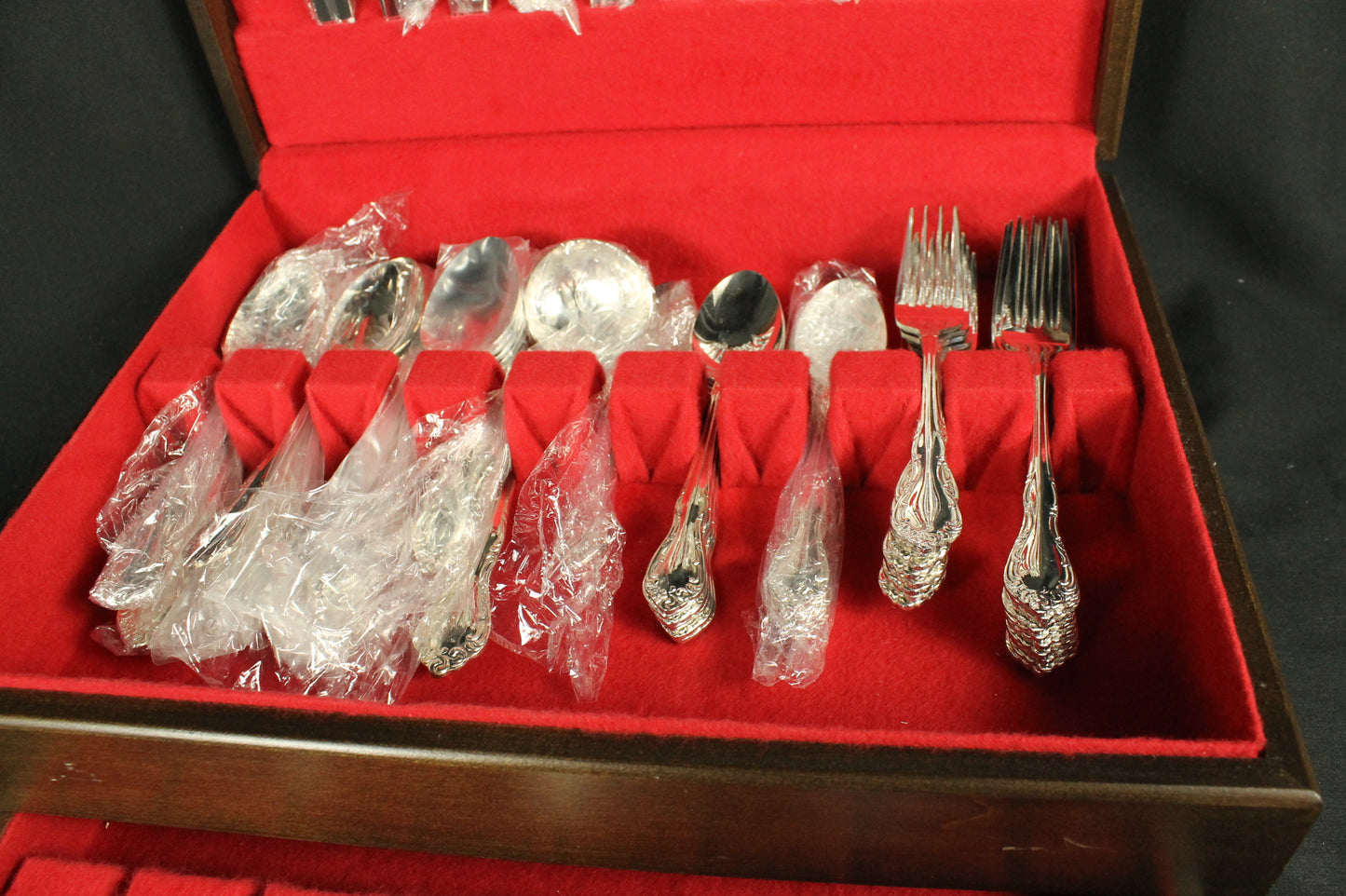 Magnolia Sliver Plate Flatware 64 pieces