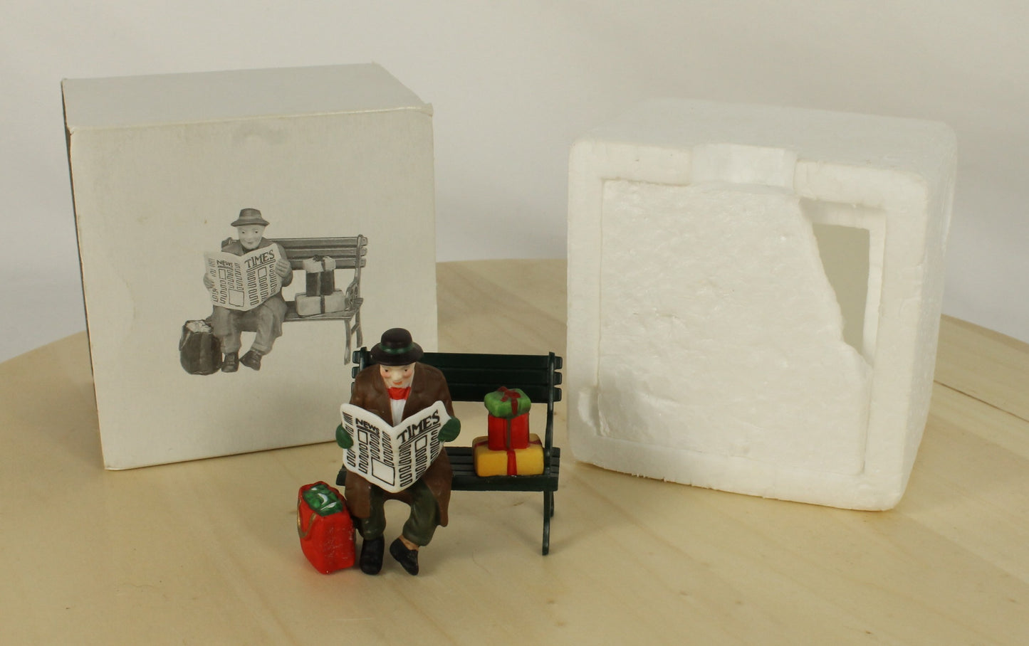 Old Man Reading the Times Dept.56 Figurine