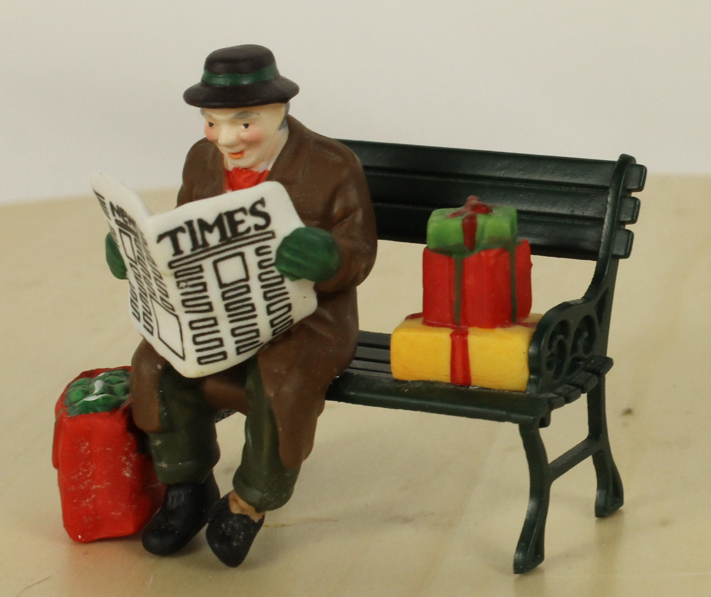 Old Man Reading the Times Dept.56 Figurine