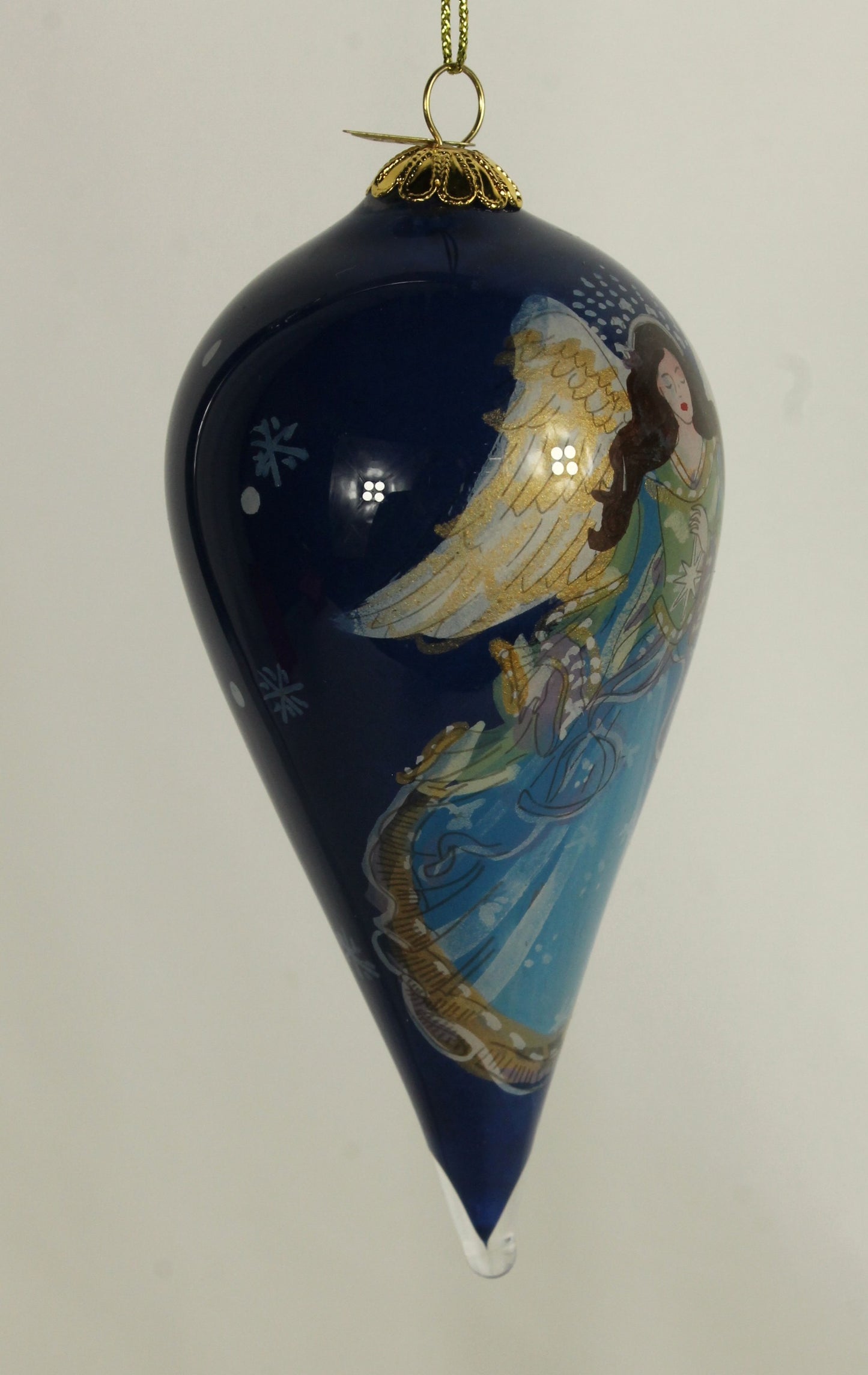 Le Bien Glass Angel Tear Drop Ornament