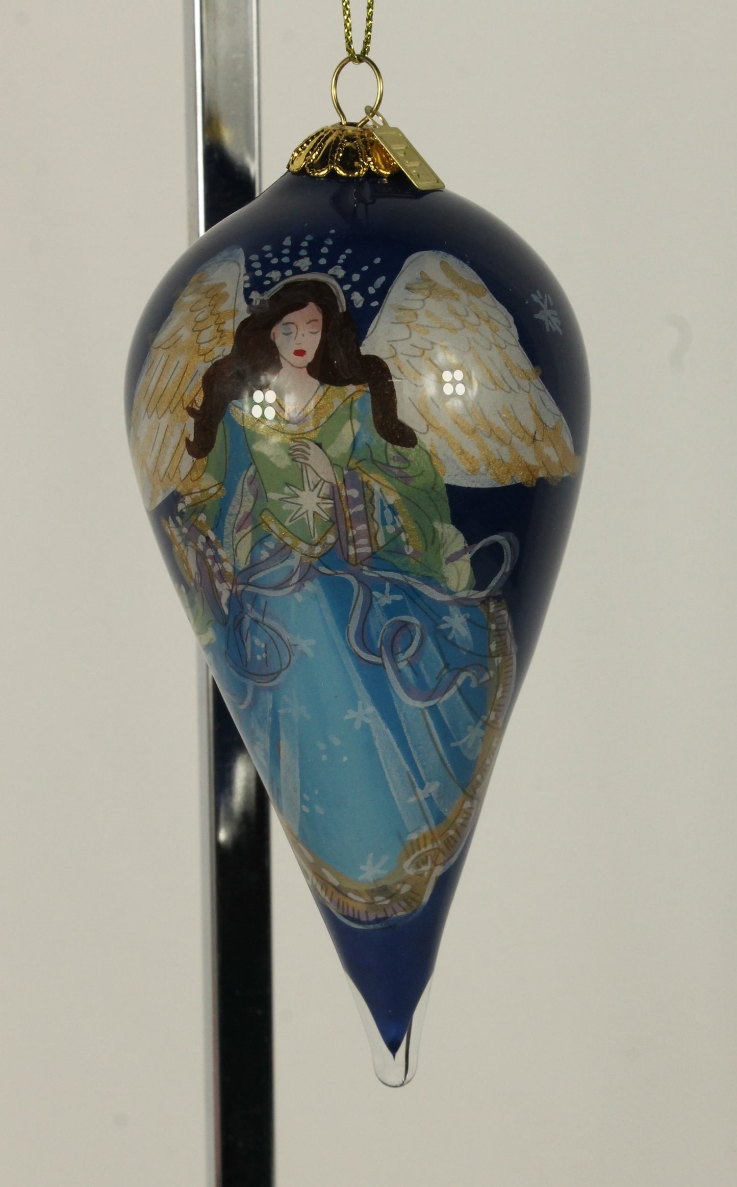 Le Bien Glass Angel Tear Drop Ornament
