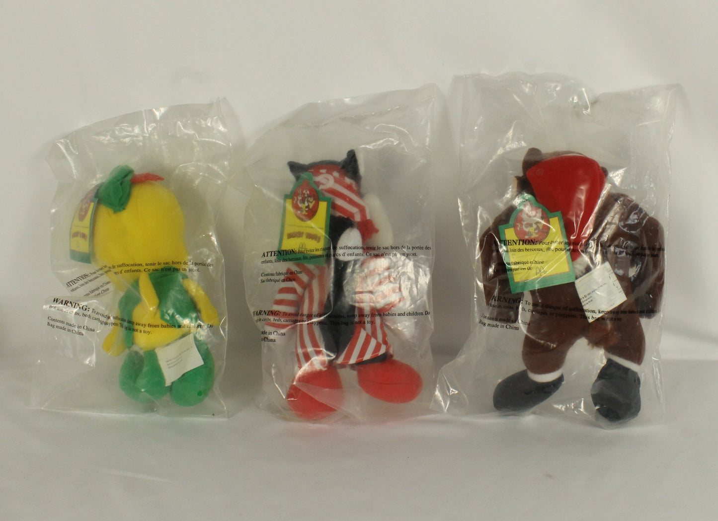 Set of Three McDonald's Looney Tunes Plush Toys