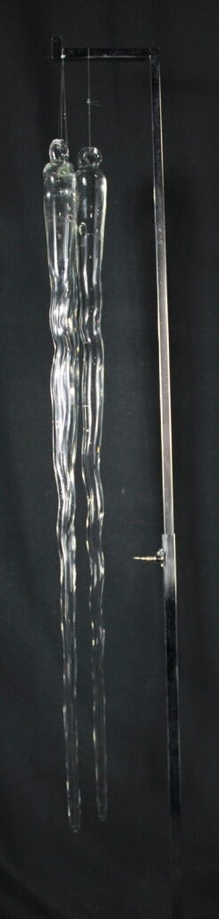 Sparkling Clear Hand-Blown Glass Icicle Ornaments (Set of 3)