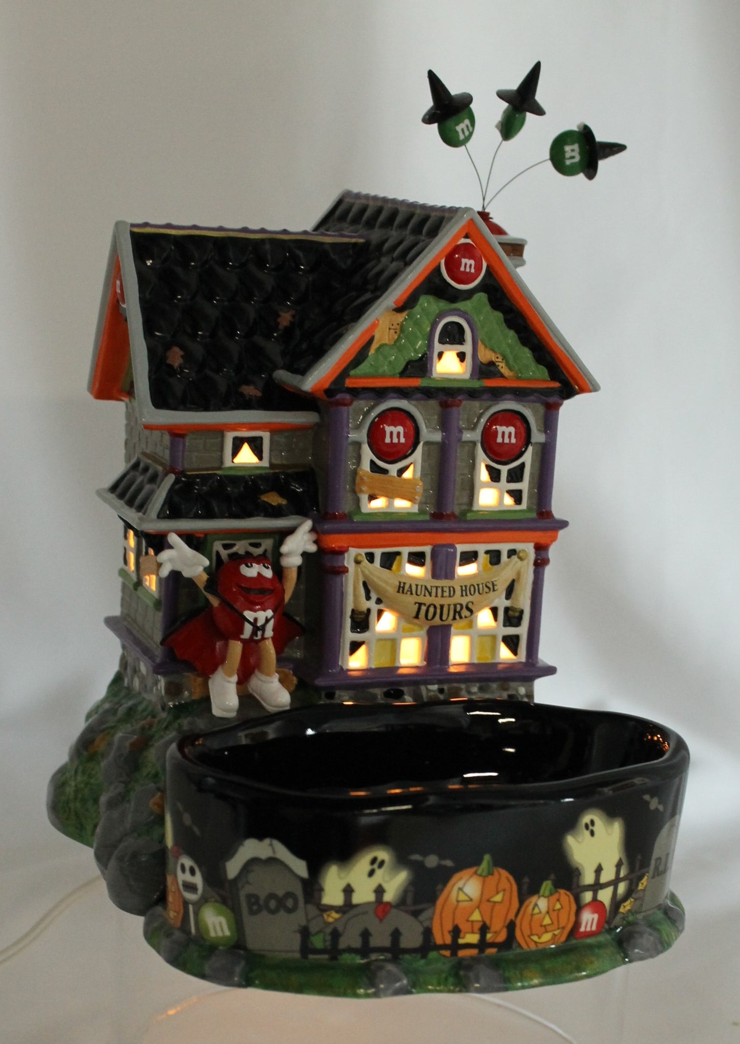 Dept 56 Halloween Village M&M "Haunted House" Candy Dish