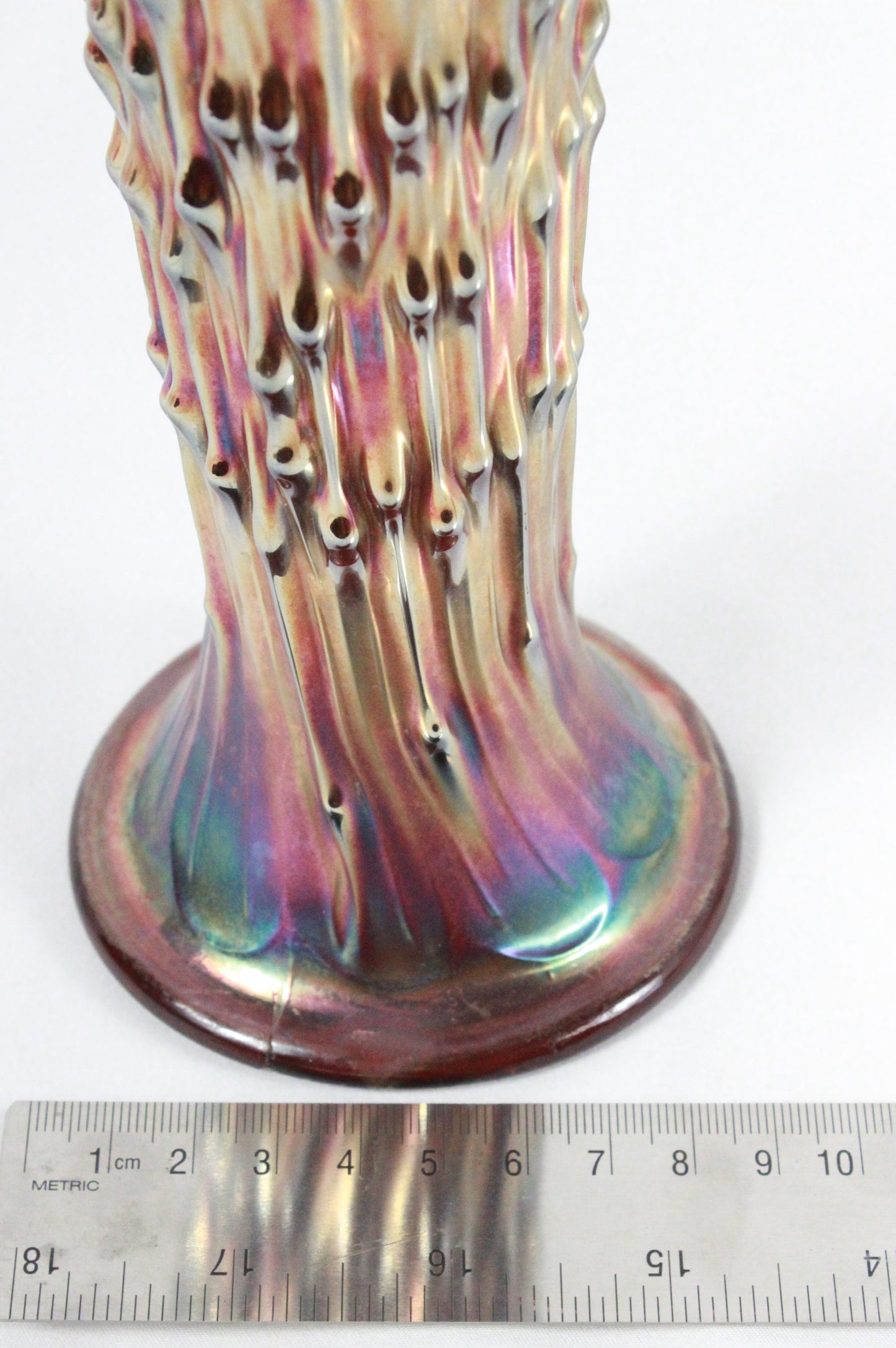 Northwood Amethyst Carnival Glass Vase