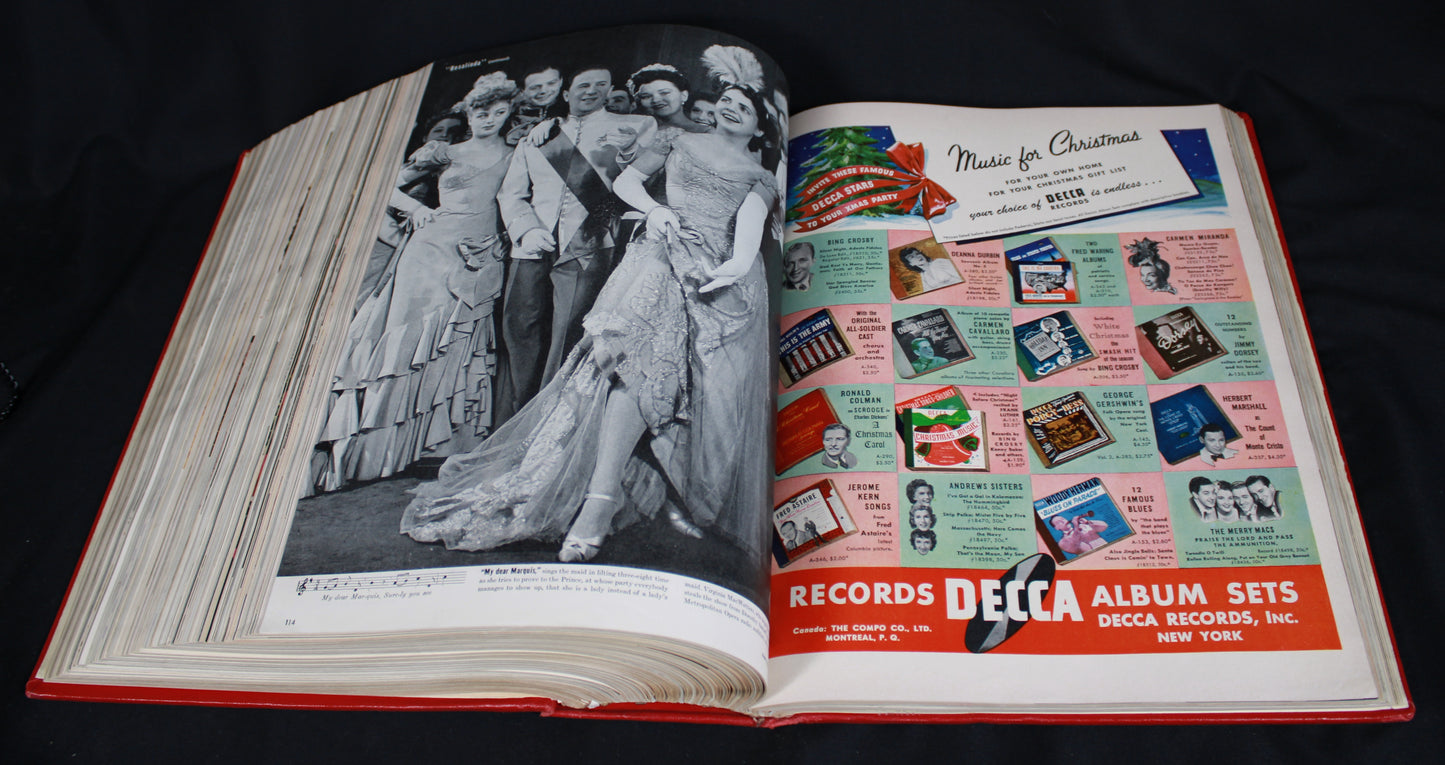 Bound Volume of Vintage Life Magazines October to December 1942 WWII Era