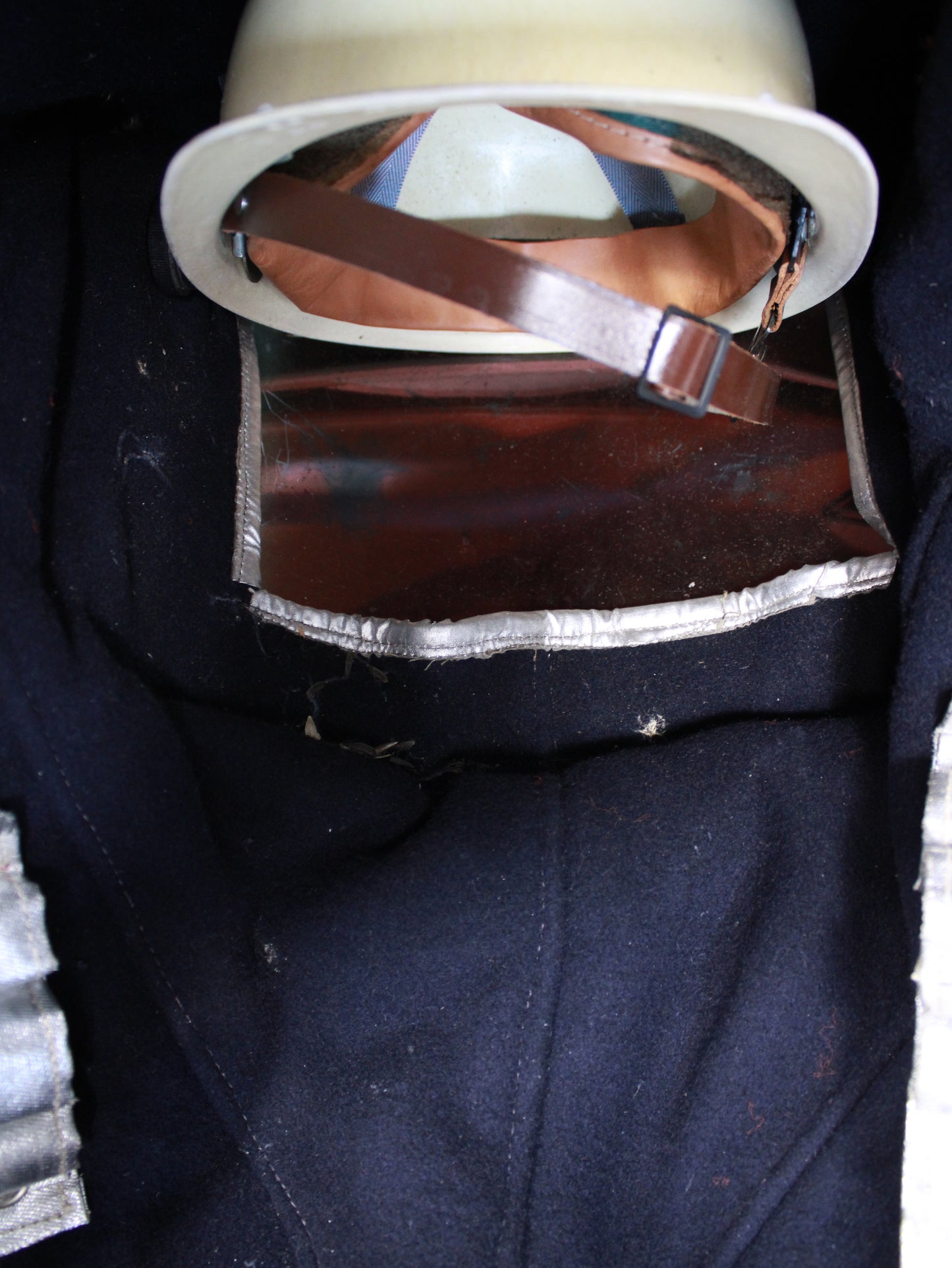 Vintage 1968 German Excalor Aluminized Fire Proximity Hood Helmet Römer DIN 4840