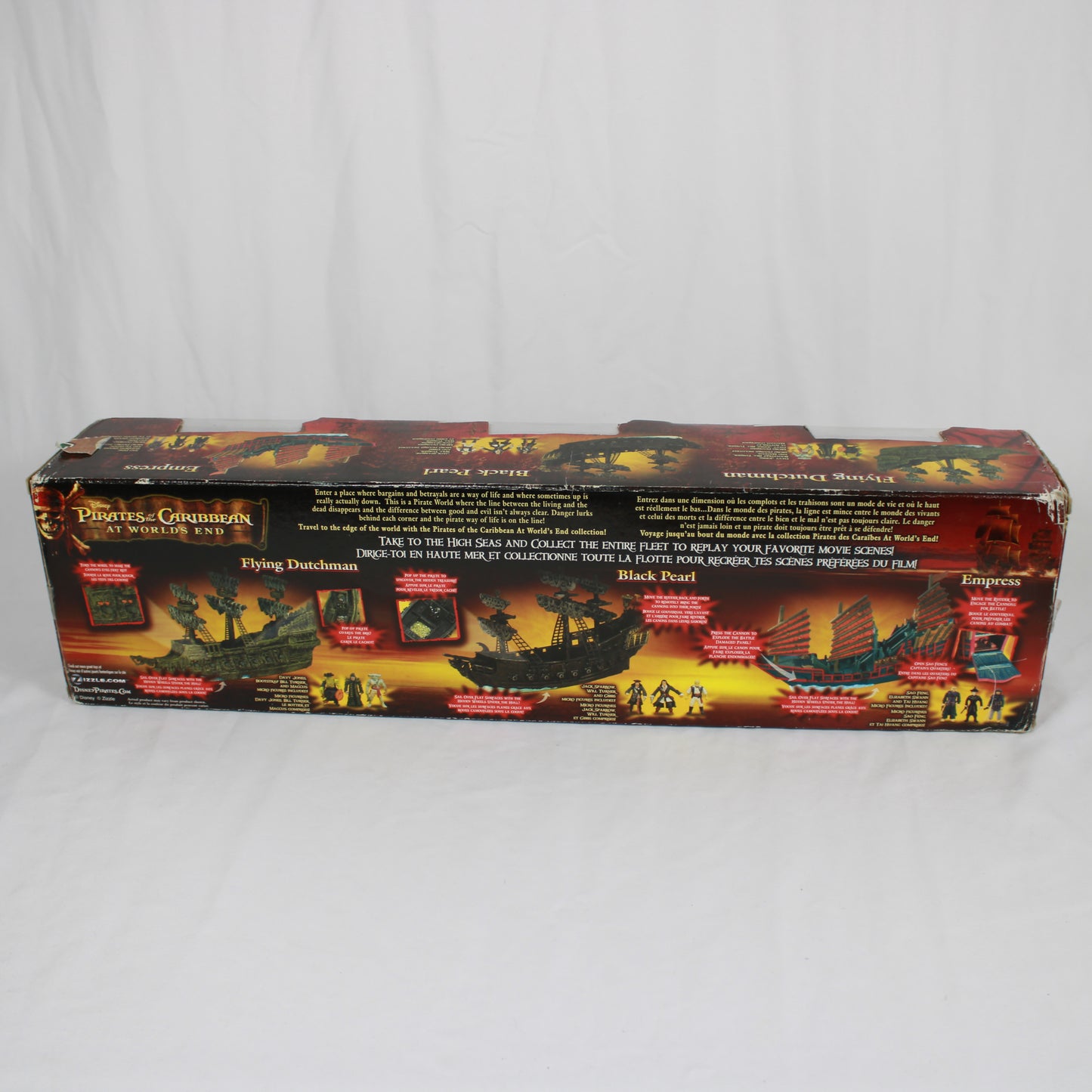 Pirates of the Caribbean toy set packaging on a white background