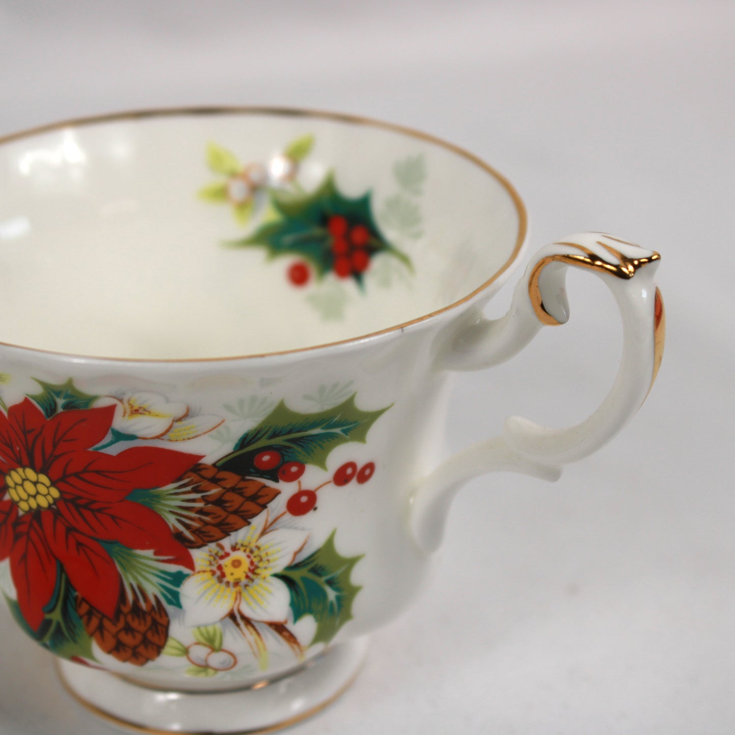 Royal Albert Poinsettia Bone China Cup and Saucer Set
