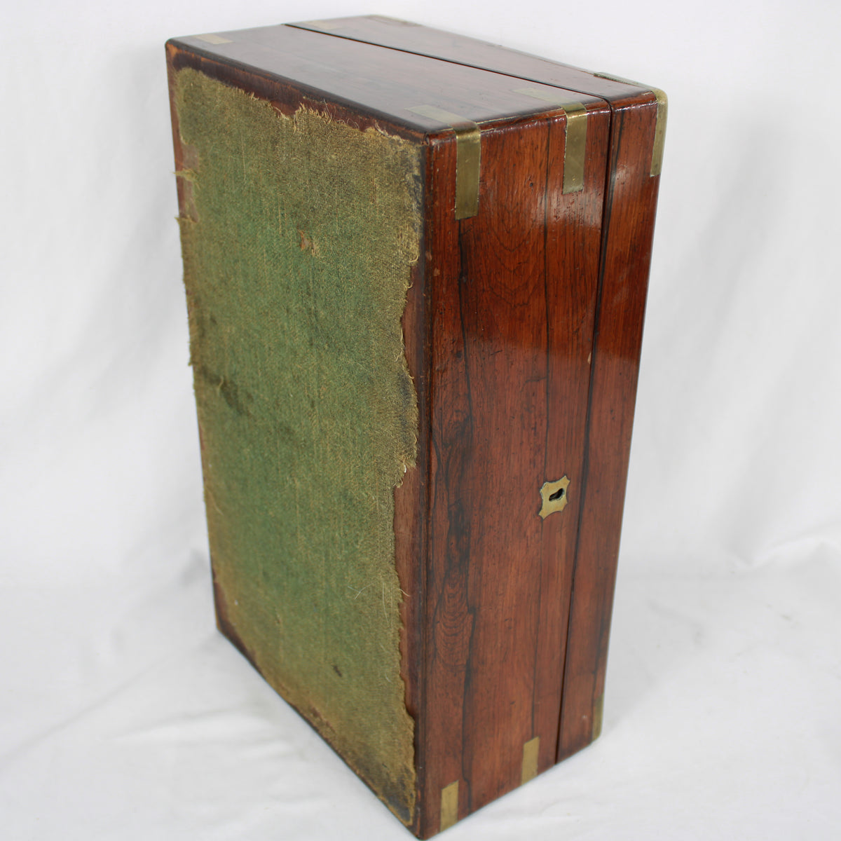 Antique 19th Century Rosewood Brass Bound Lap Writing Desk Slope