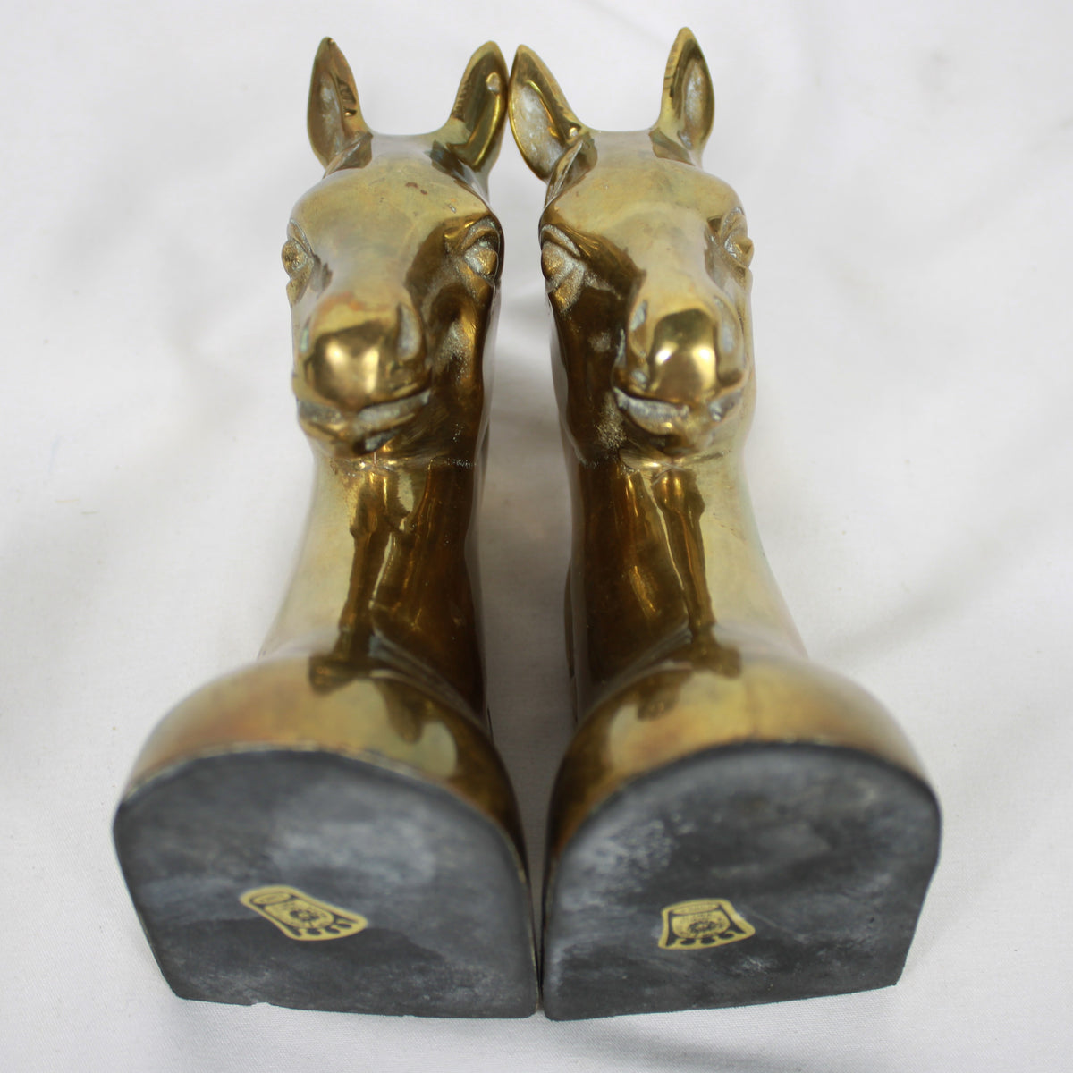 Brass Horse Head Bookends - Pair (Made in Korea)