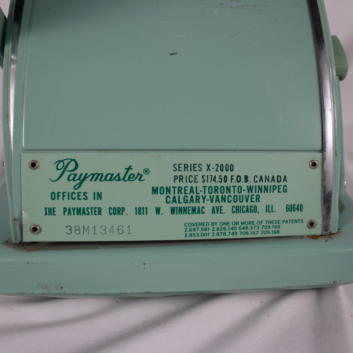 Vintage Paymaster Series X-2000 Ribbon Check Writer Machine