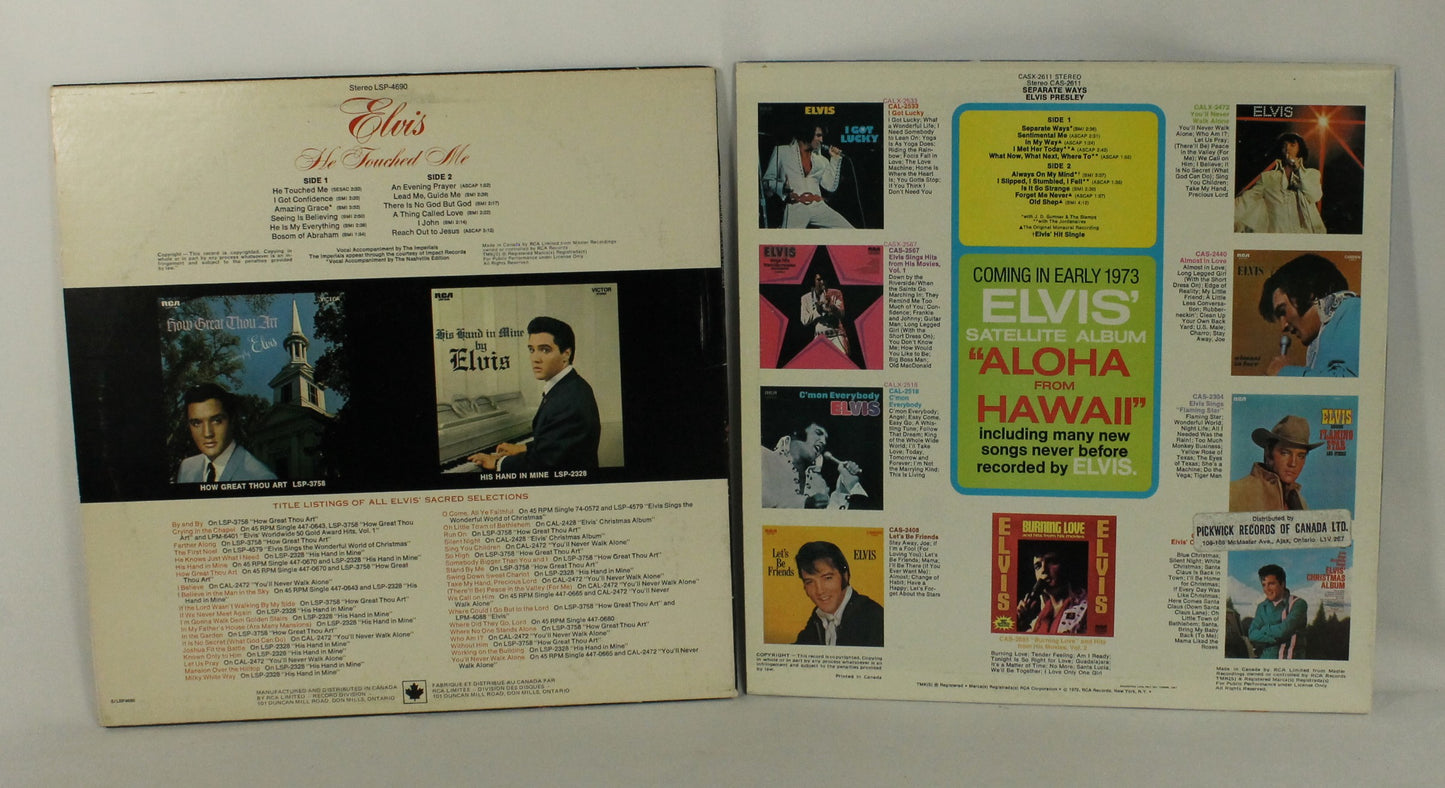 Elvis Records Lot #2 Set of 8