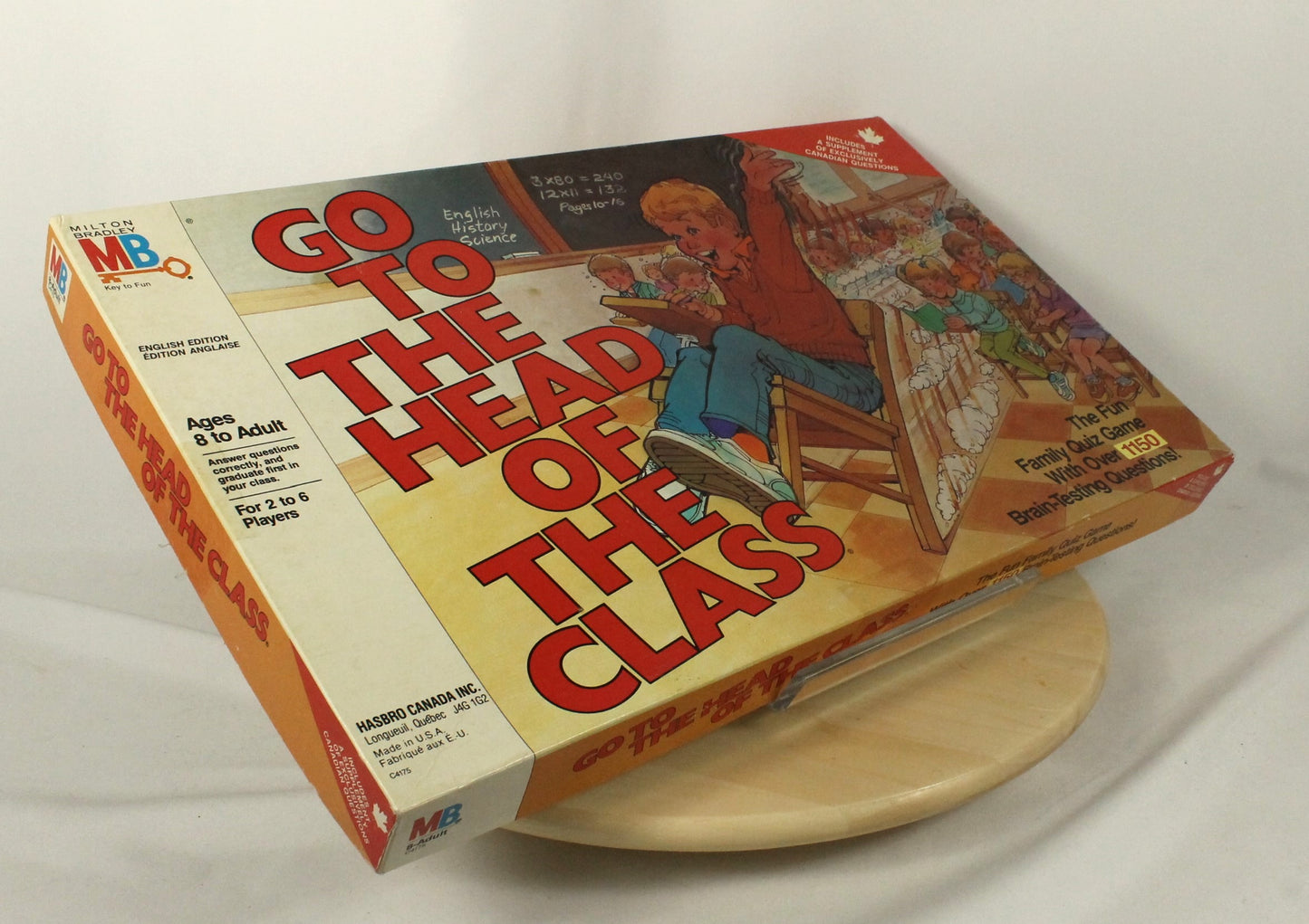 Vintage 1986 Go To The Head Of The Class Board Game