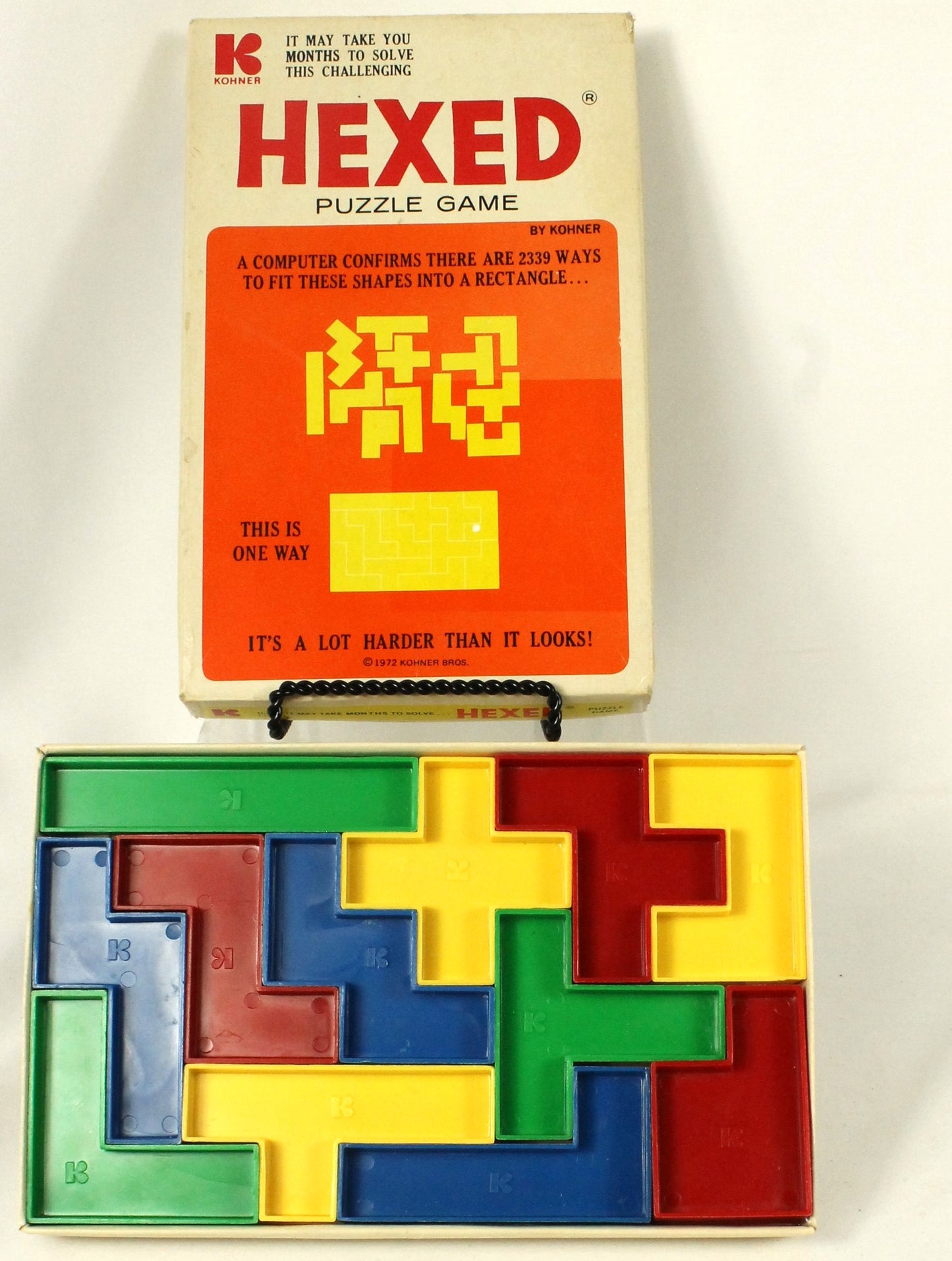 Vintage Kohner Puzzle Game Lot – Hexed, Hi-Jinx, Kwazy Quilt – 1970s Brain Teasers