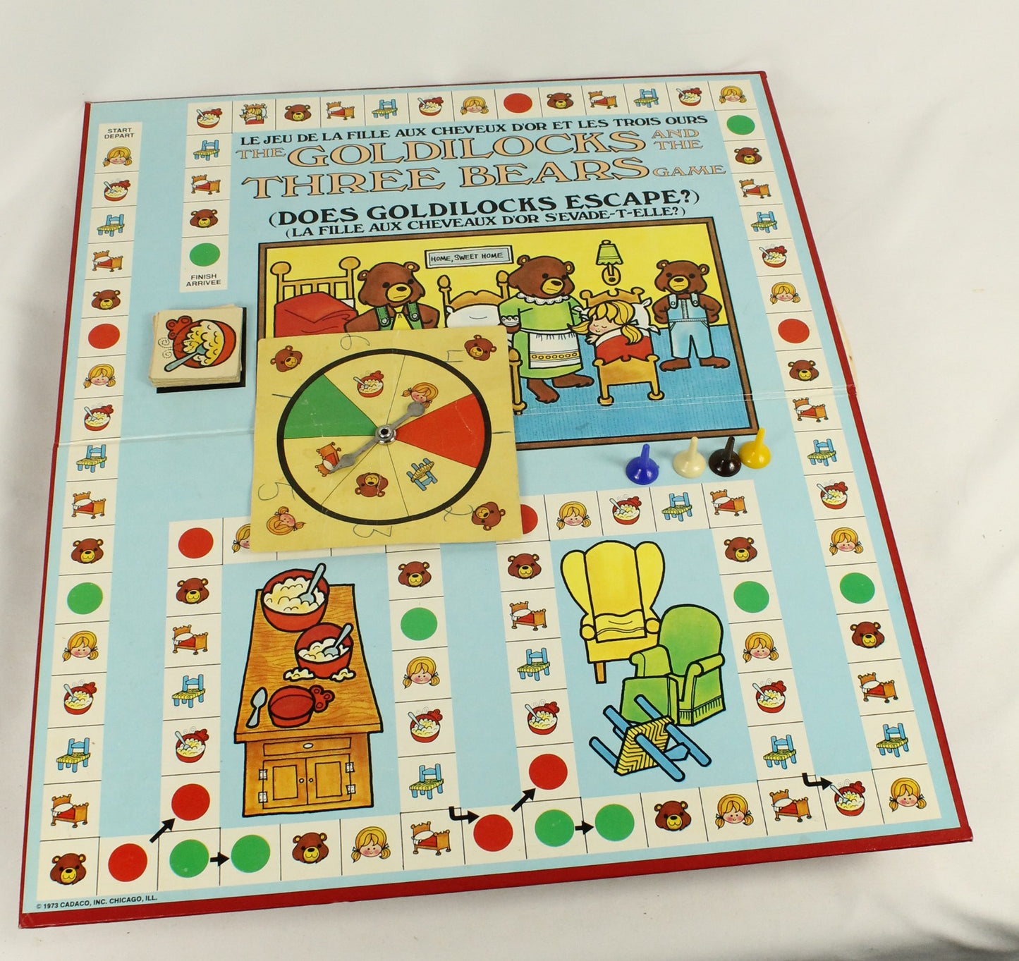 Vintage Goldilocks and 3 Bears Board Game