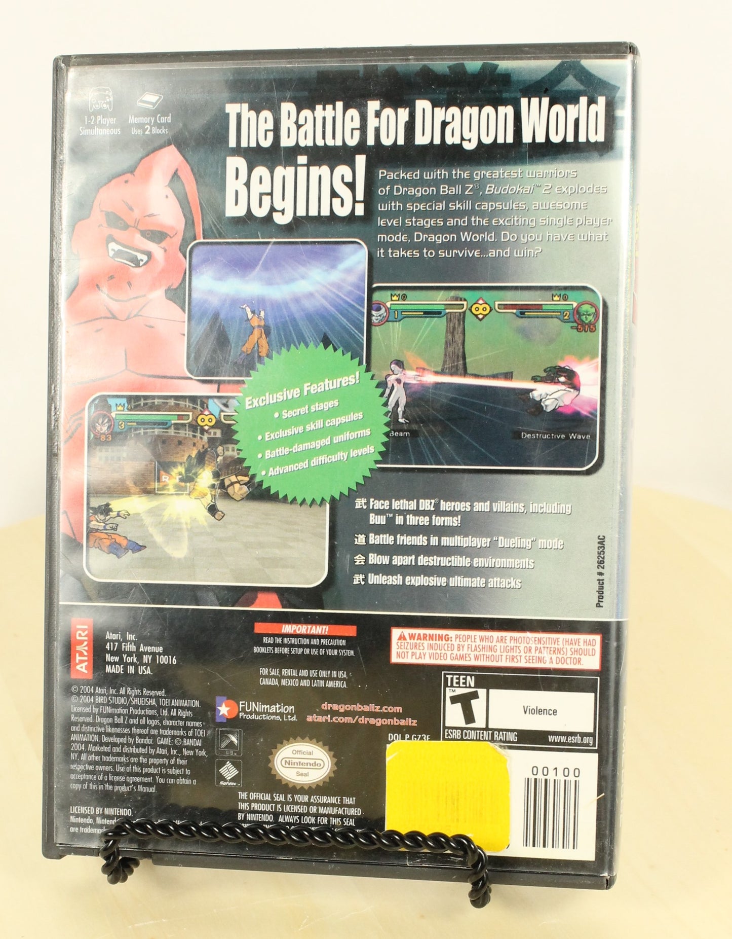 Dragon Ball Z: Budokai 2 (Nintendo GameCube, 2004) Complete with Manual