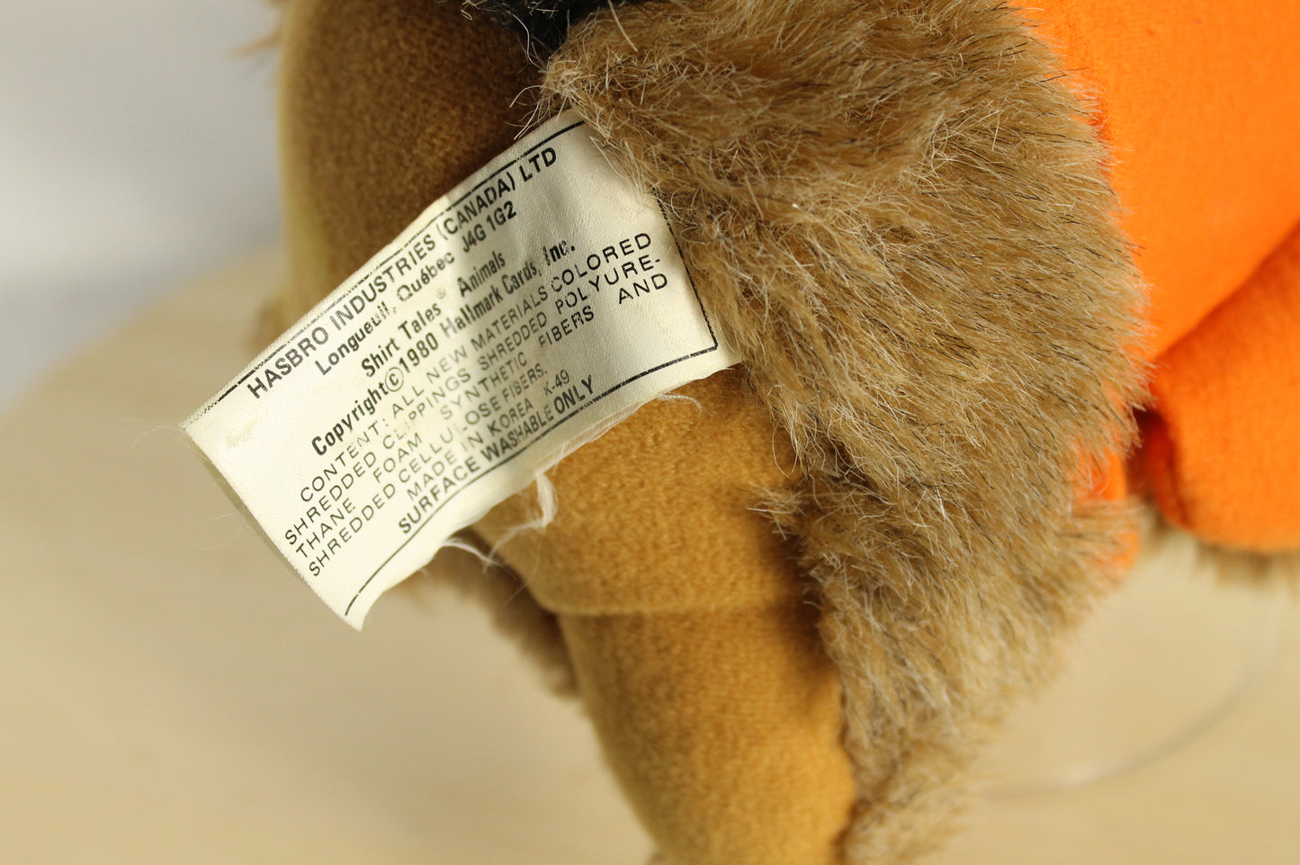 Vintage Rick Raccoon Stuffed Toy