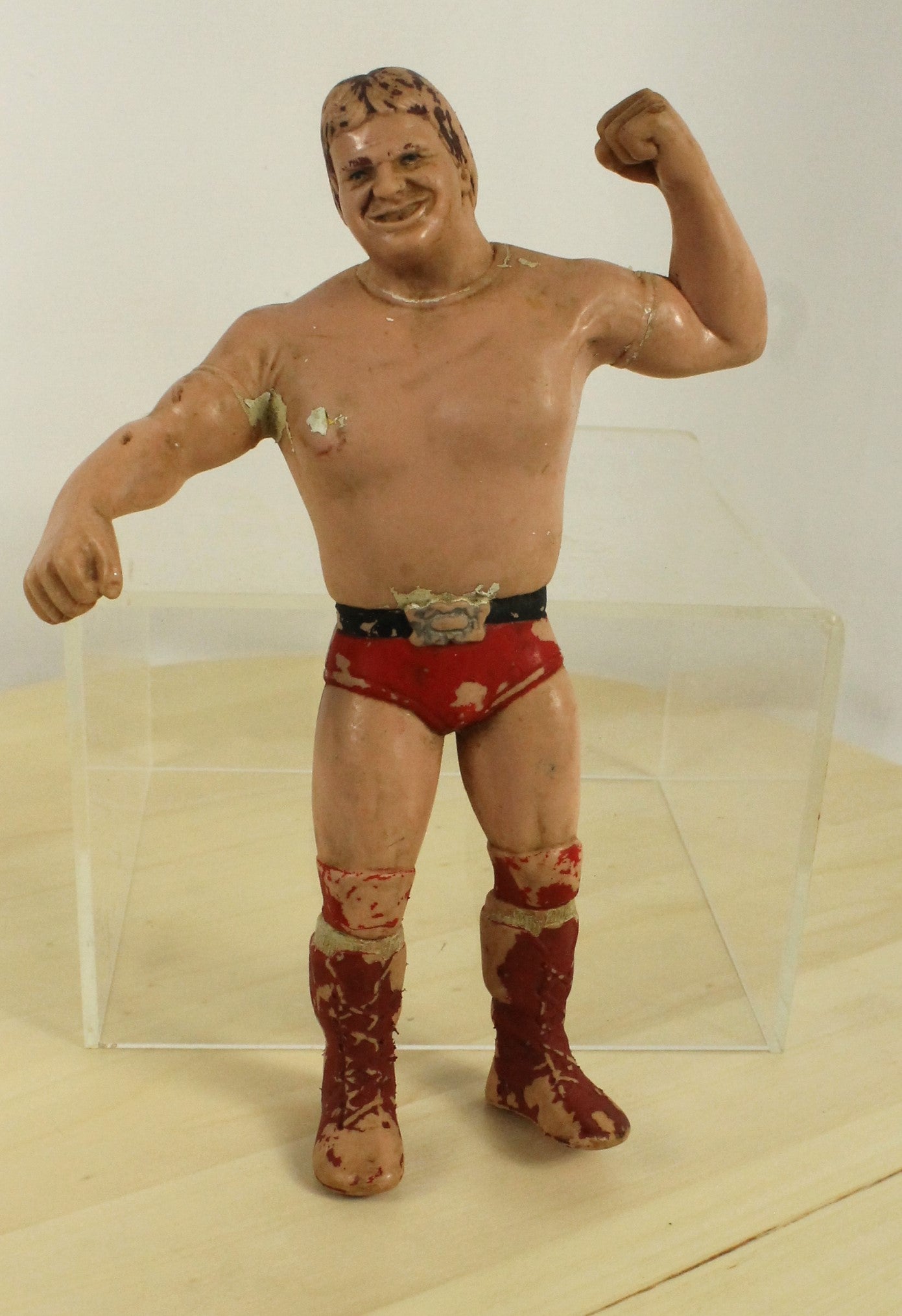 Vintage WWF Wrestling Figures Lot – Mean Gene Okerlund, Wrestlers – 1980s Collectibles