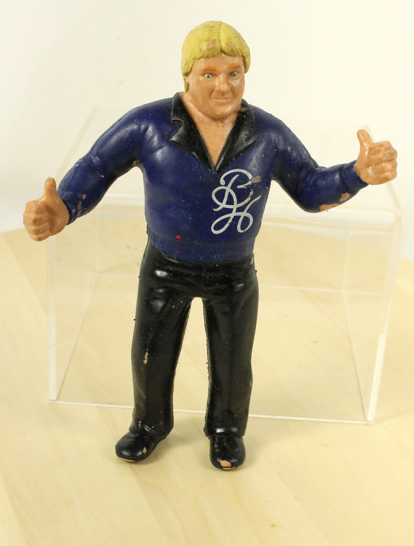 Vintage WWF Wrestling Figures Lot – Mean Gene Okerlund, Wrestlers – 1980s Collectibles