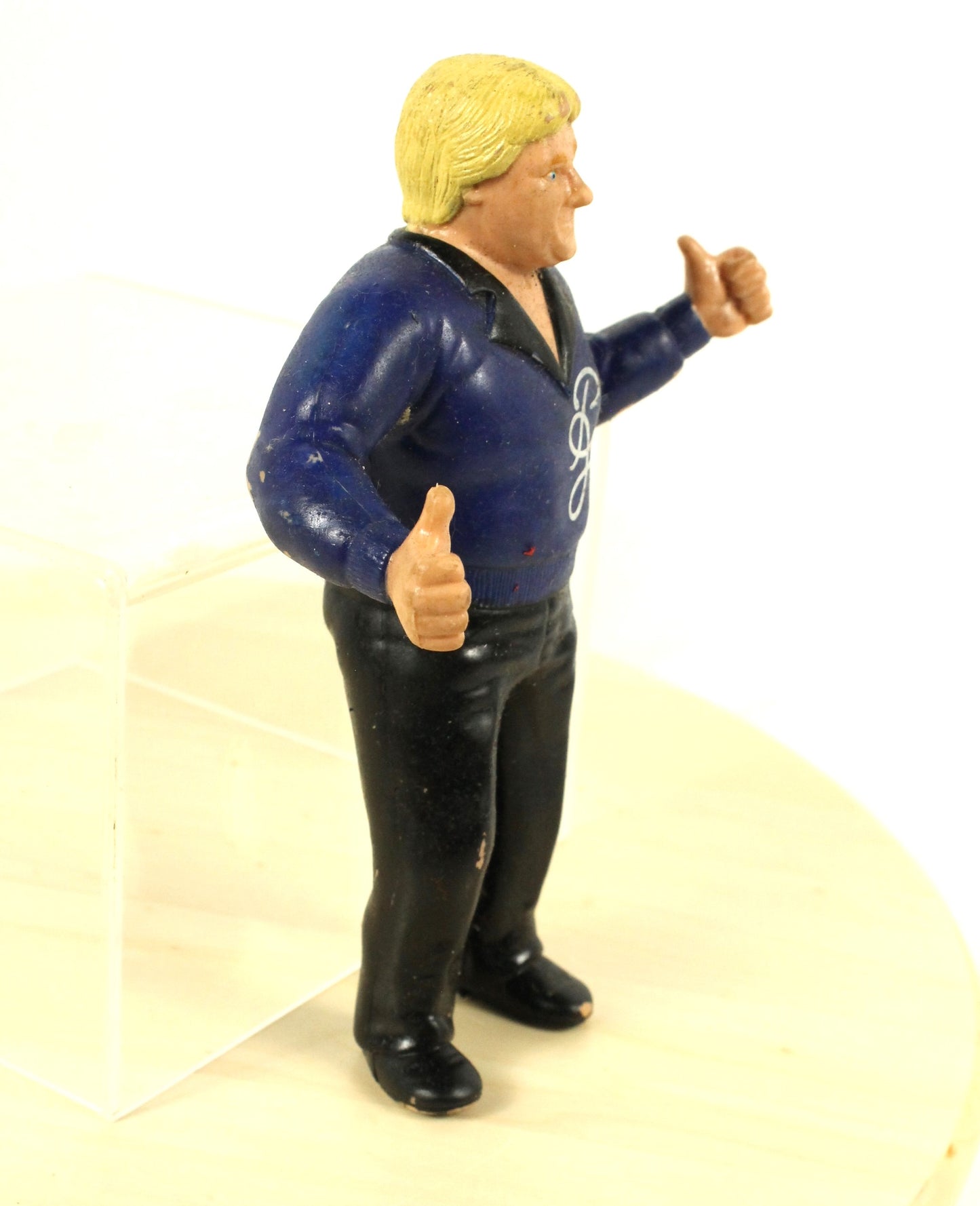 Vintage WWF Wrestling Figures Lot – Mean Gene Okerlund, Wrestlers – 1980s Collectibles
