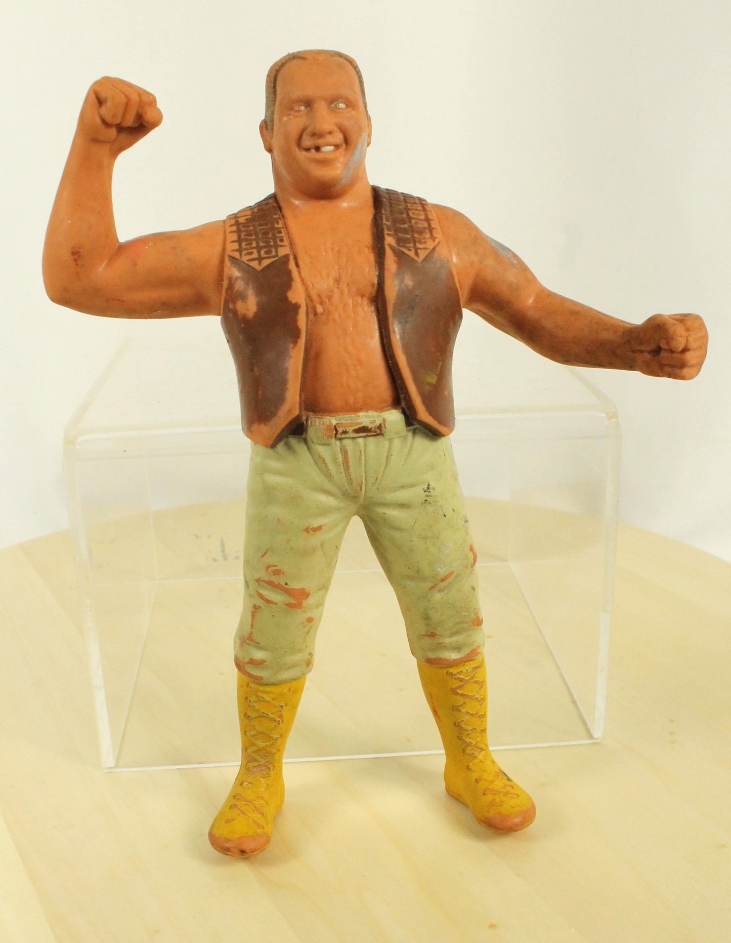 Vintage WWF Wrestling Figures Lot – Mean Gene Okerlund, Wrestlers – 1980s Collectibles