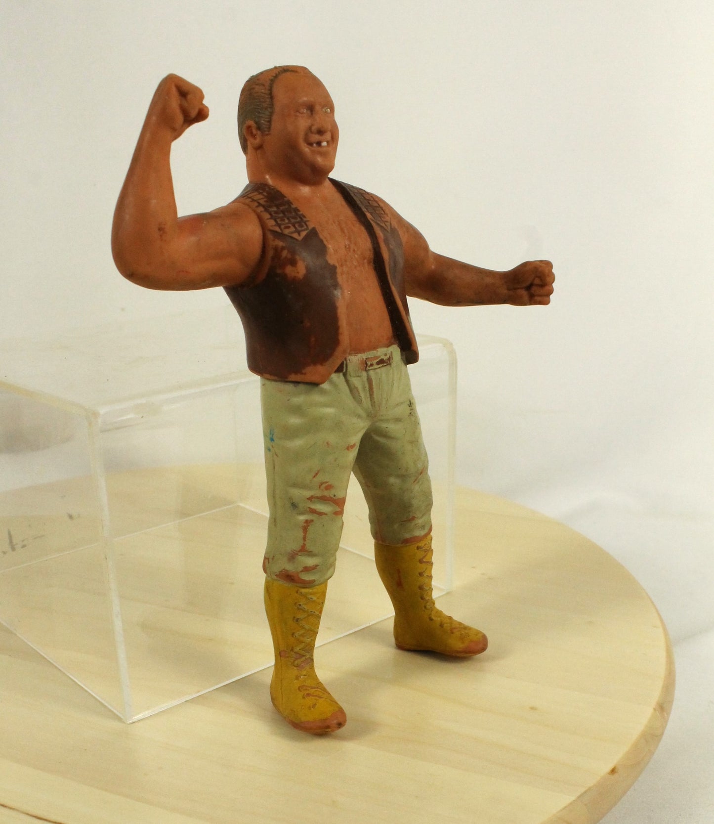 Vintage WWF Wrestling Figures Lot – Mean Gene Okerlund, Wrestlers – 1980s Collectibles