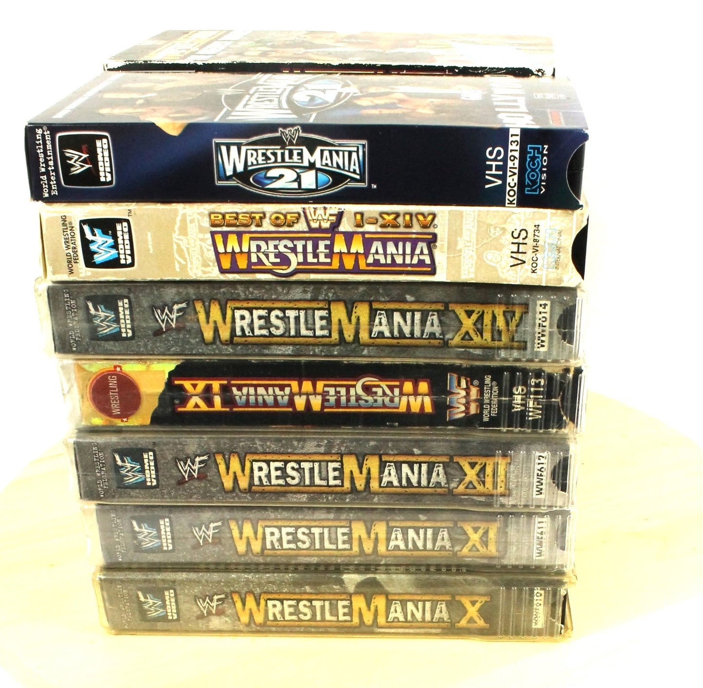 Vintage WWF/WWE WrestleMania VHS Lot – WrestleMania X to XXI + Best of Collection
