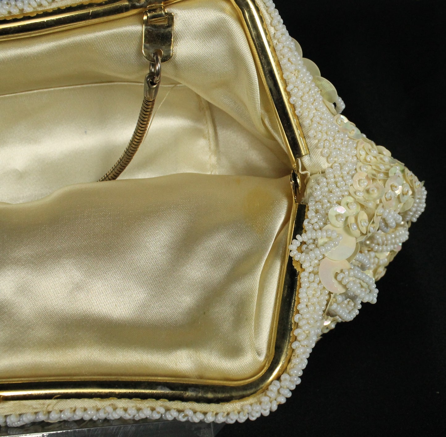 Vintage Simpson's Hand-Beaded Clutch Set: Black & White Evening Bags
