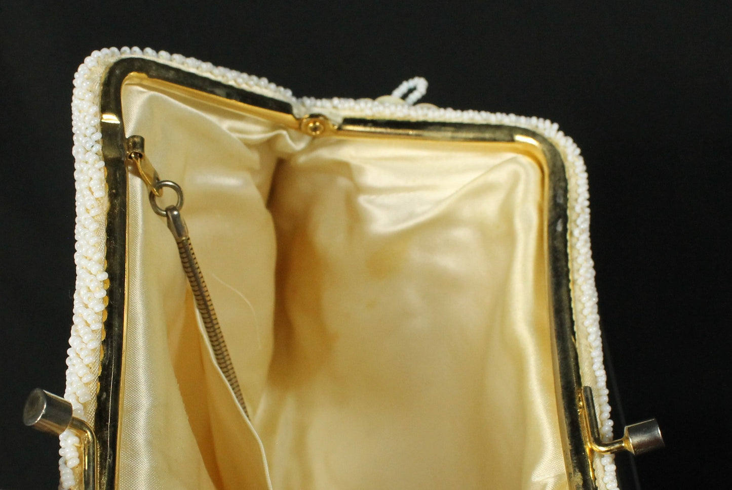 Vintage Simpson's Hand-Beaded Clutch Set: Black & White Evening Bags