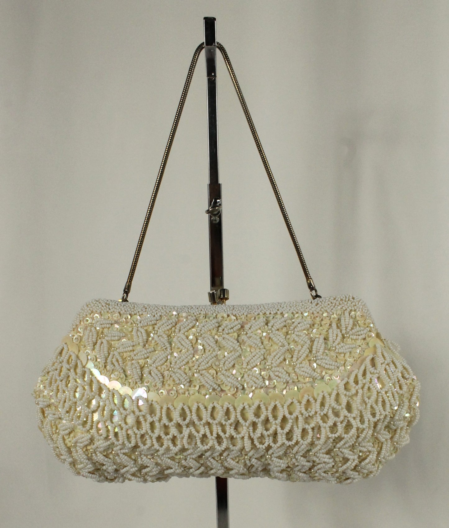 Vintage Simpson's Hand-Beaded Clutch Set: Black & White Evening Bags