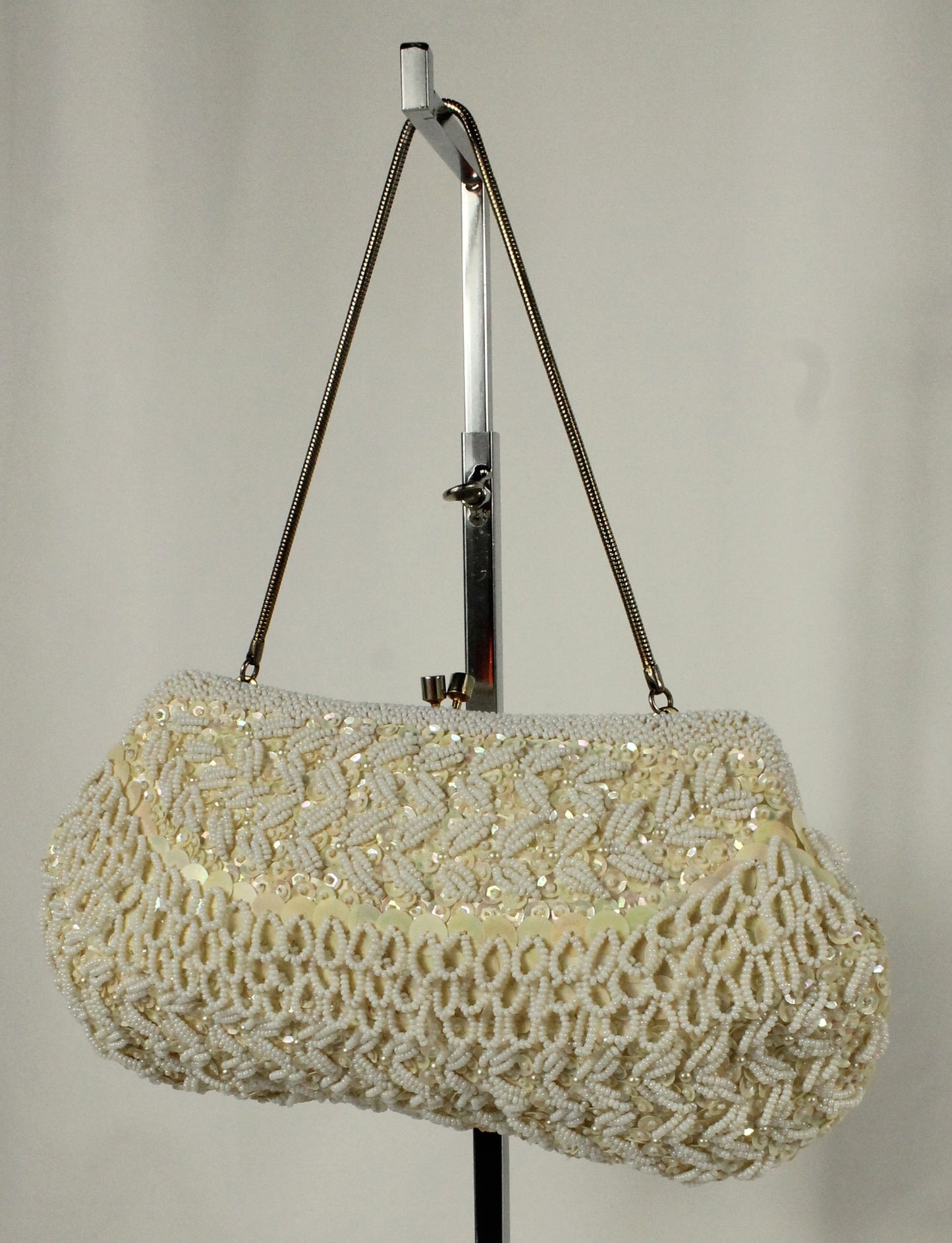 Vintage Simpson's Hand-Beaded Clutch Set: Black & White Evening Bags