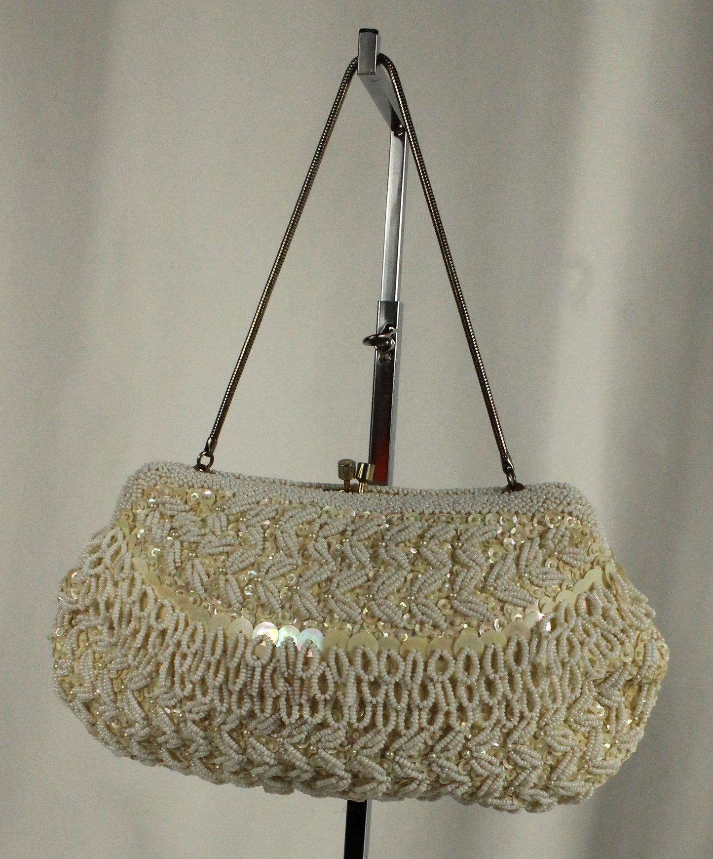 Vintage Simpson's Hand-Beaded Clutch Set: Black & White Evening Bags