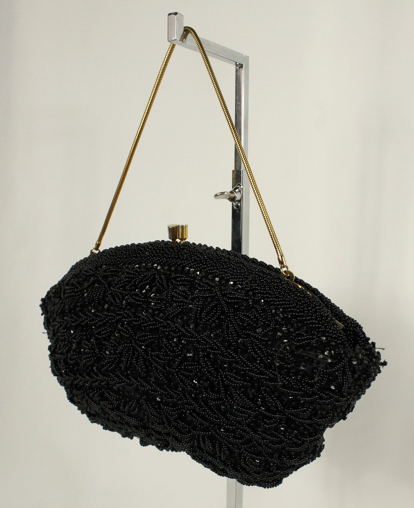 Vintage Simpson's Hand-Beaded Clutch Set: Black & White Evening Bags